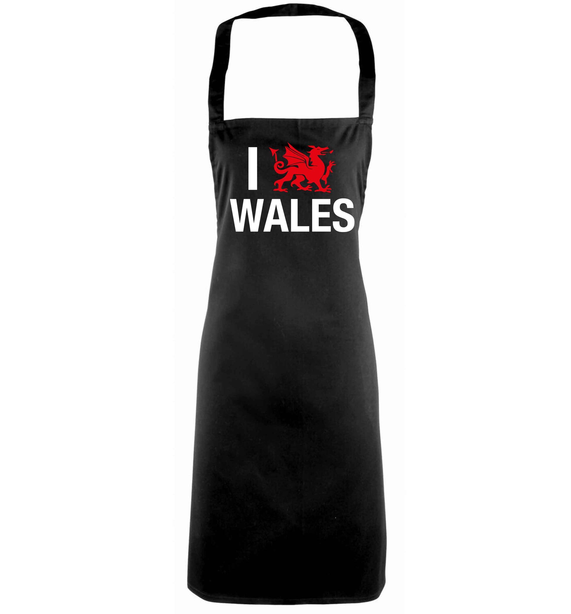 I love Wales black apron