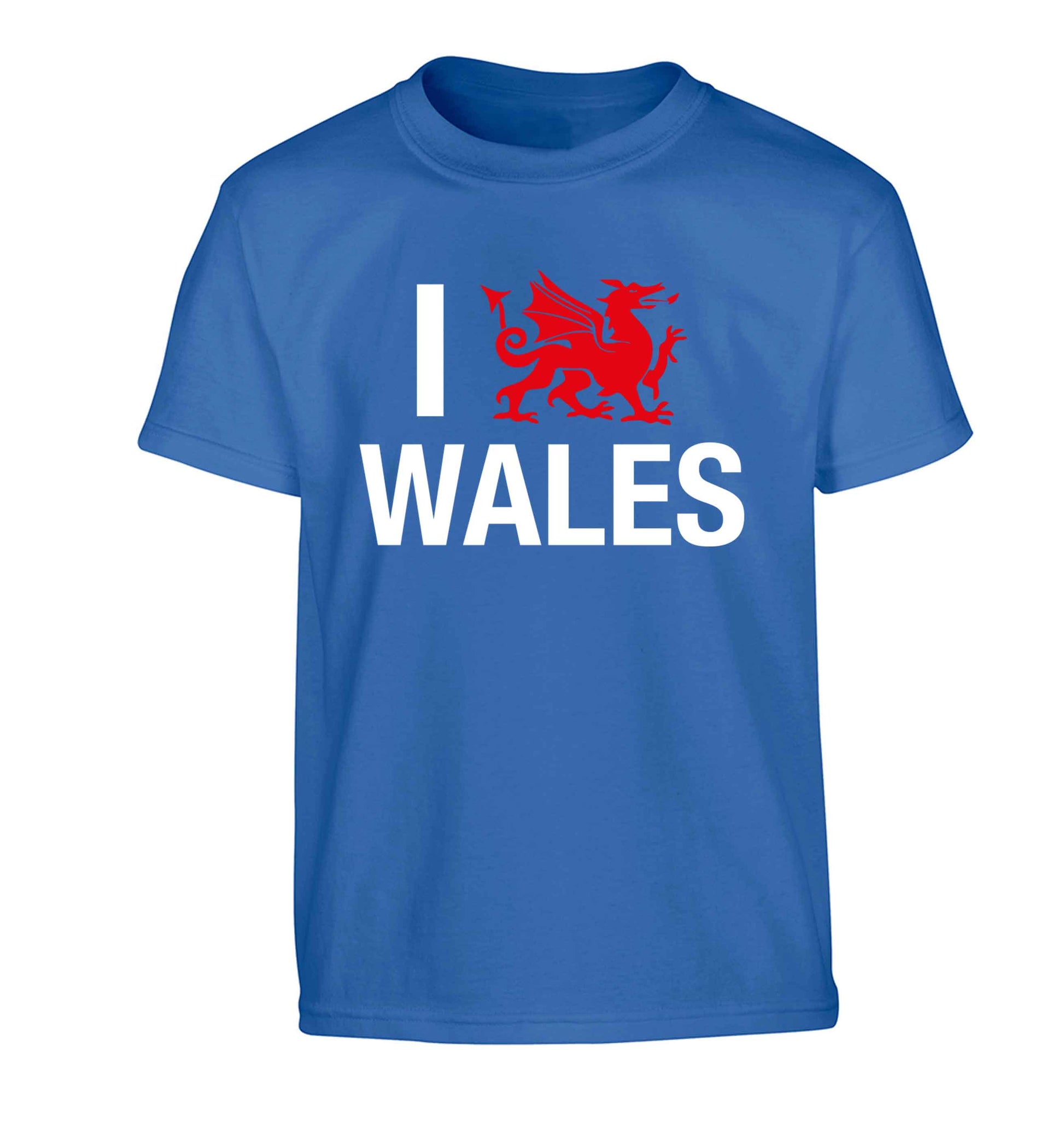I love Wales Children's blue Tshirt 12-13 Years