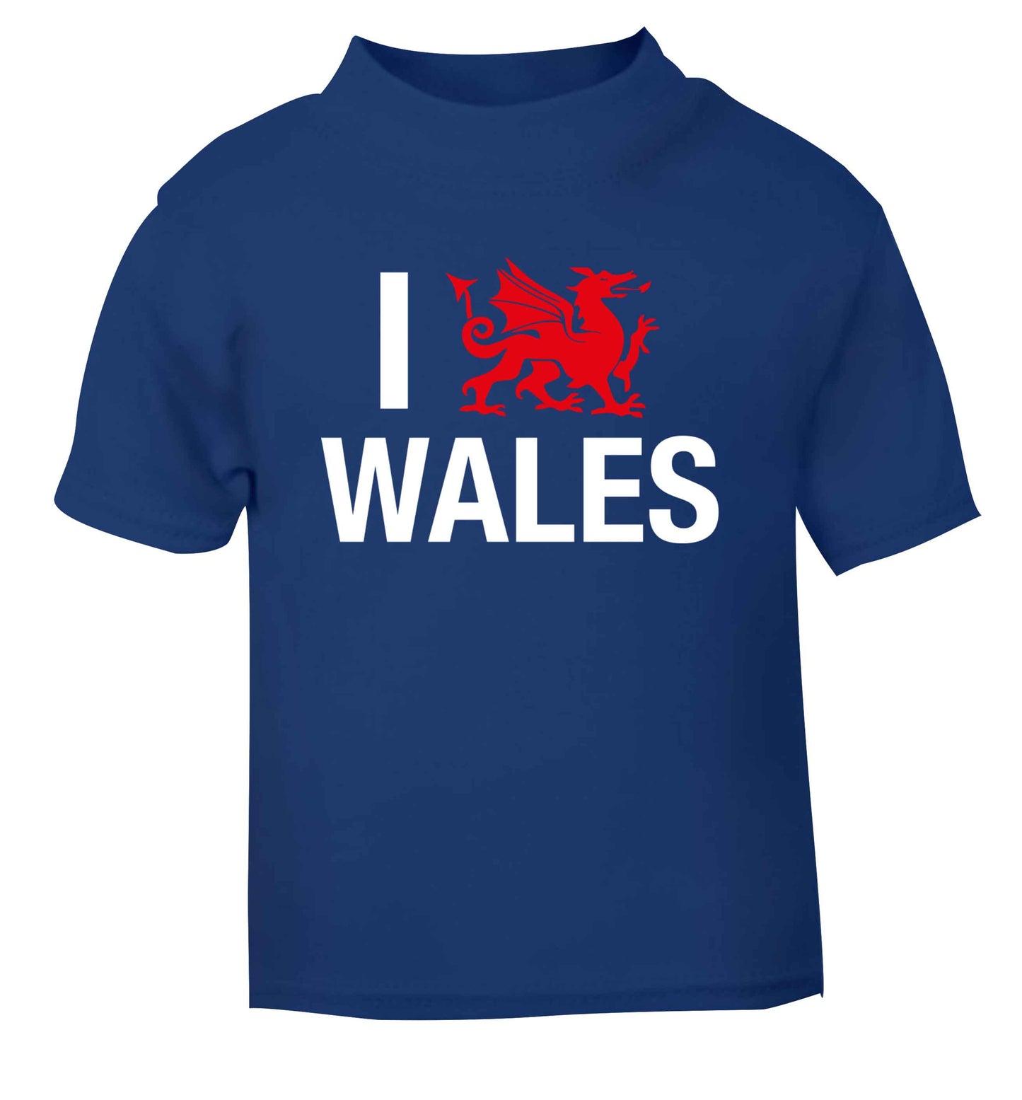 I love Wales blue Baby Toddler Tshirt 2 Years