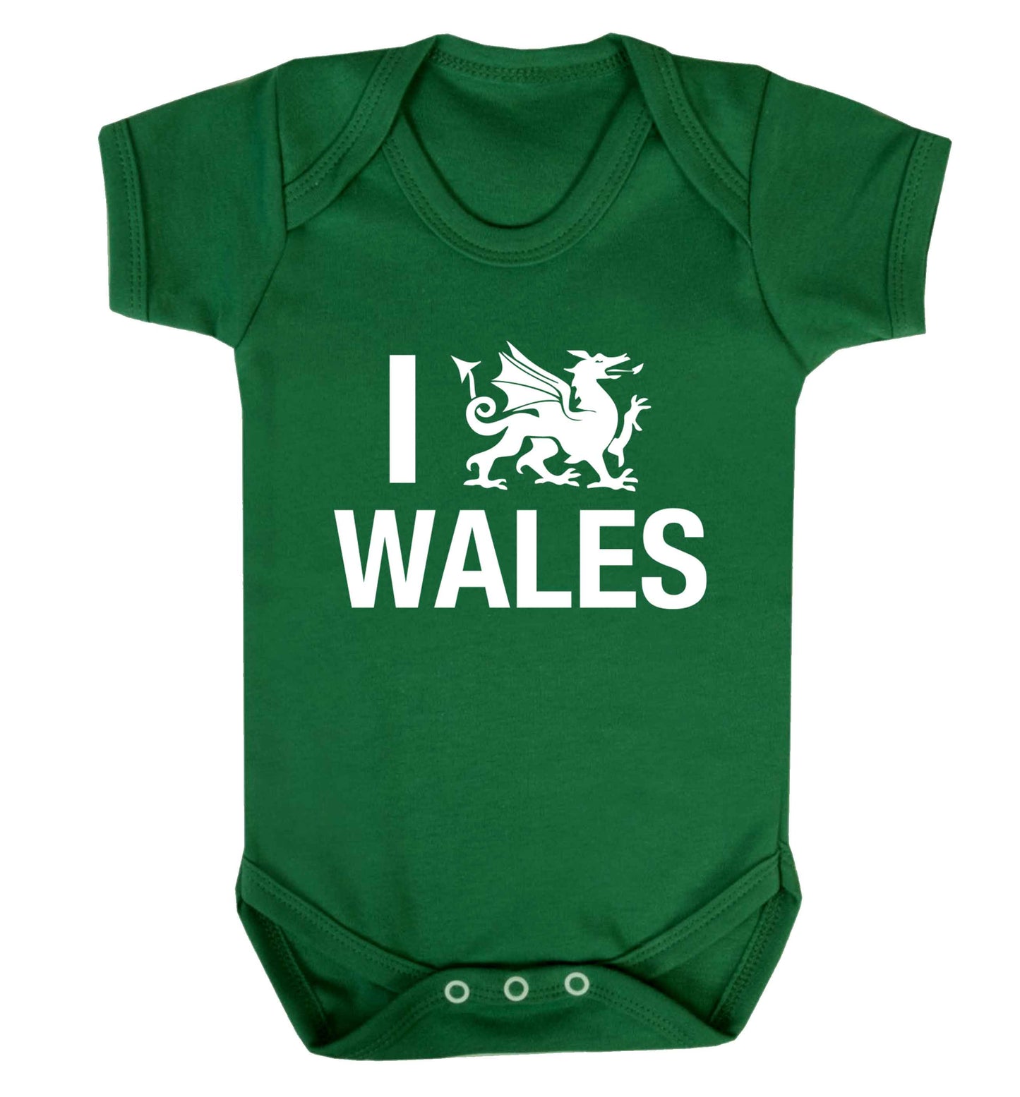 I love Wales Baby Vest green 18-24 months