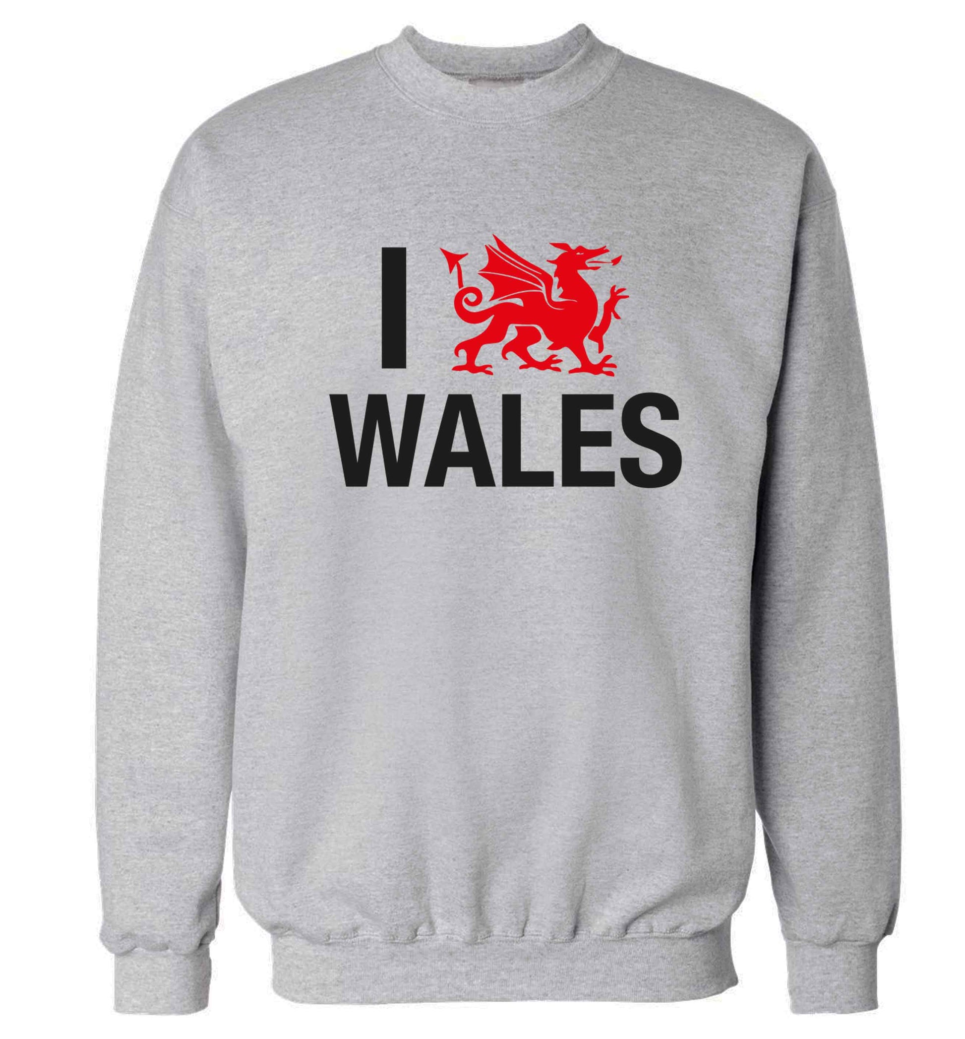 I love Wales Adult's unisex grey Sweater 2XL