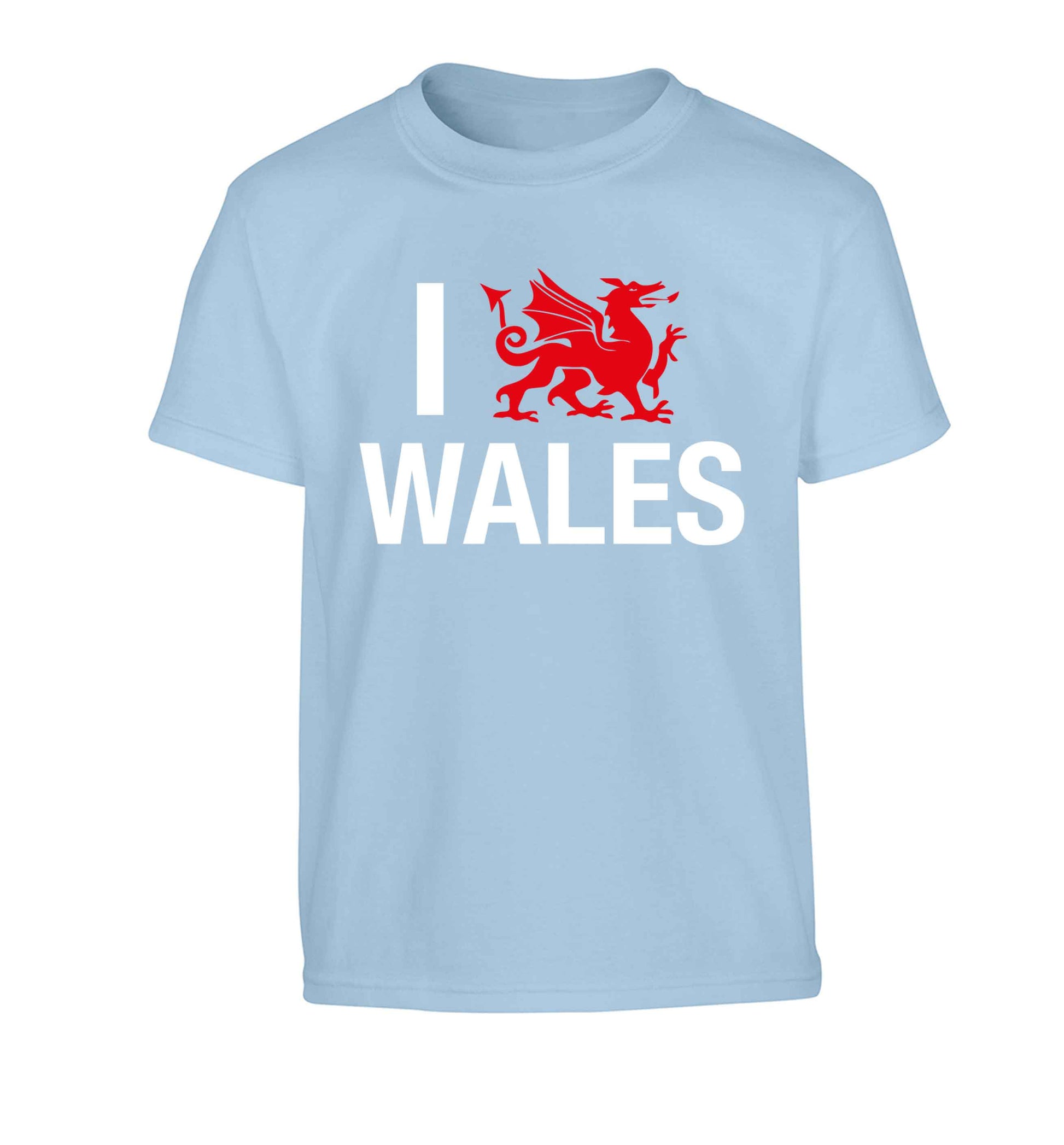 I love Wales Children's light blue Tshirt 12-13 Years