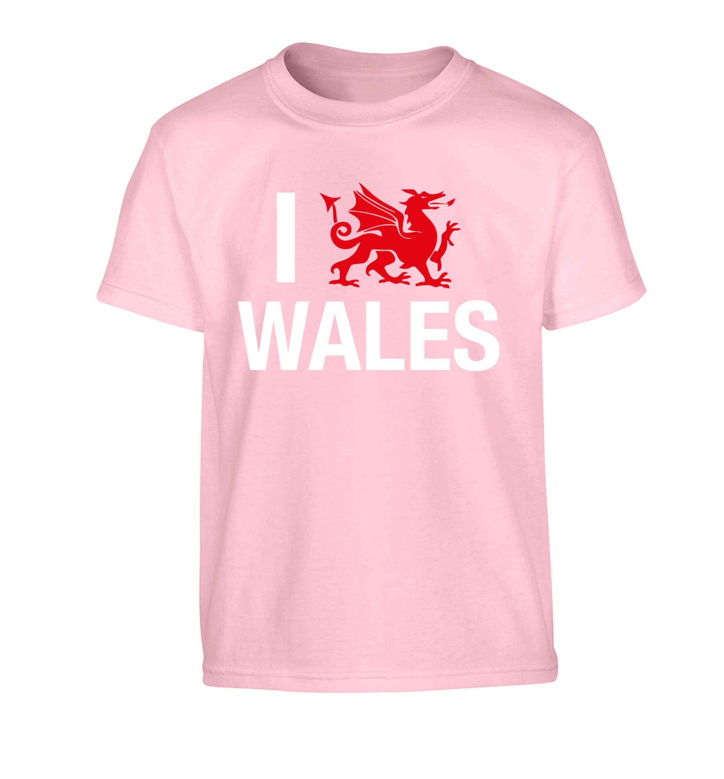 I love Wales Children's light pink Tshirt 12-13 Years