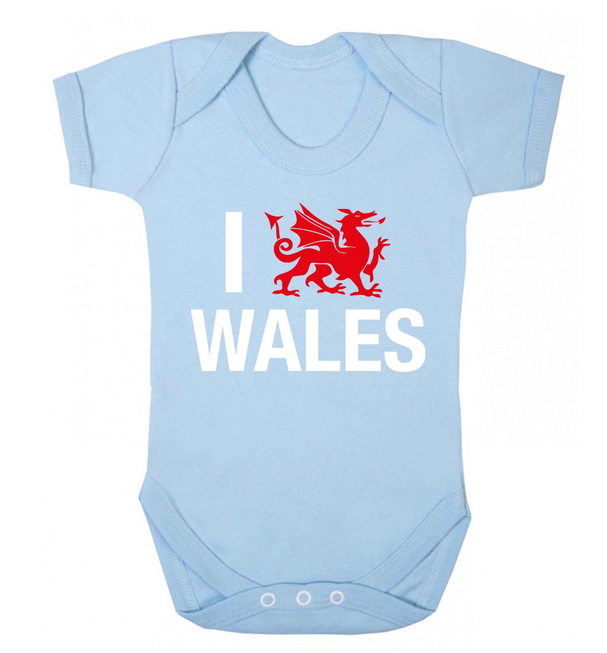 I love Wales Baby Vest pale blue 18-24 months