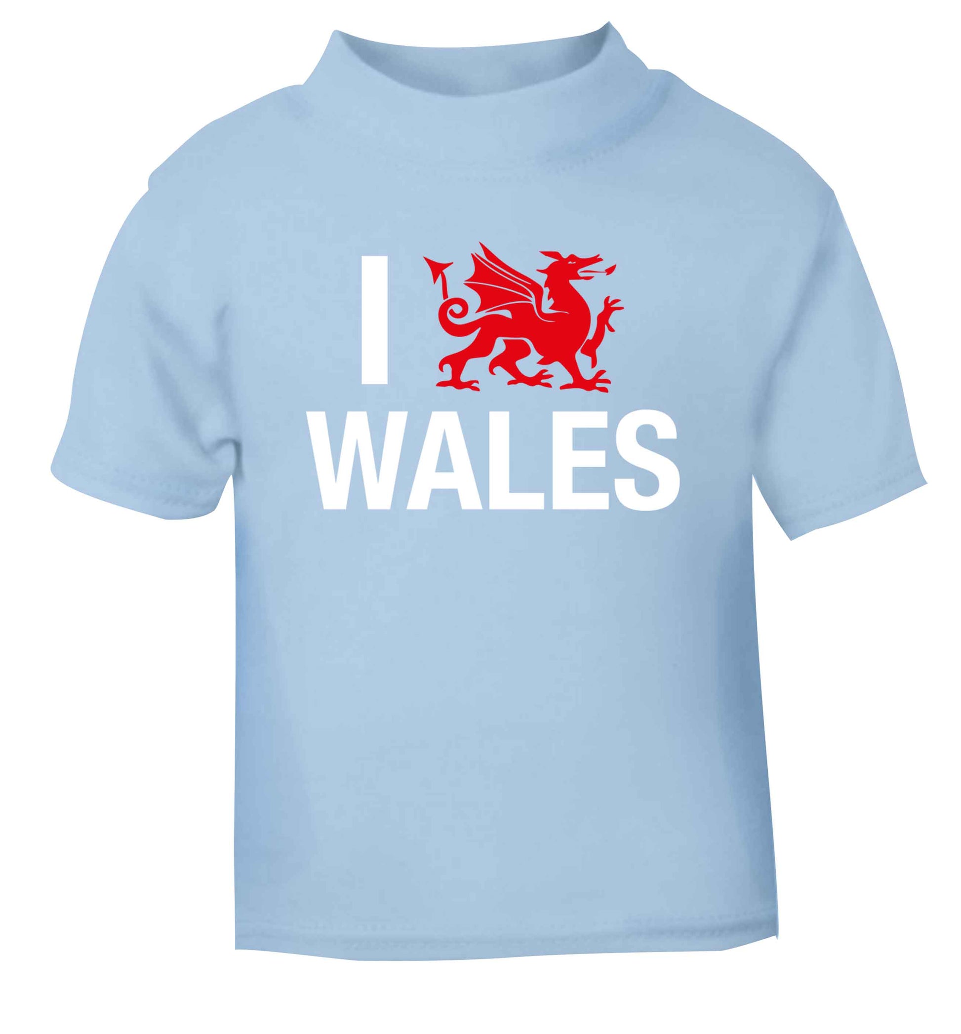 I love Wales light blue Baby Toddler Tshirt 2 Years