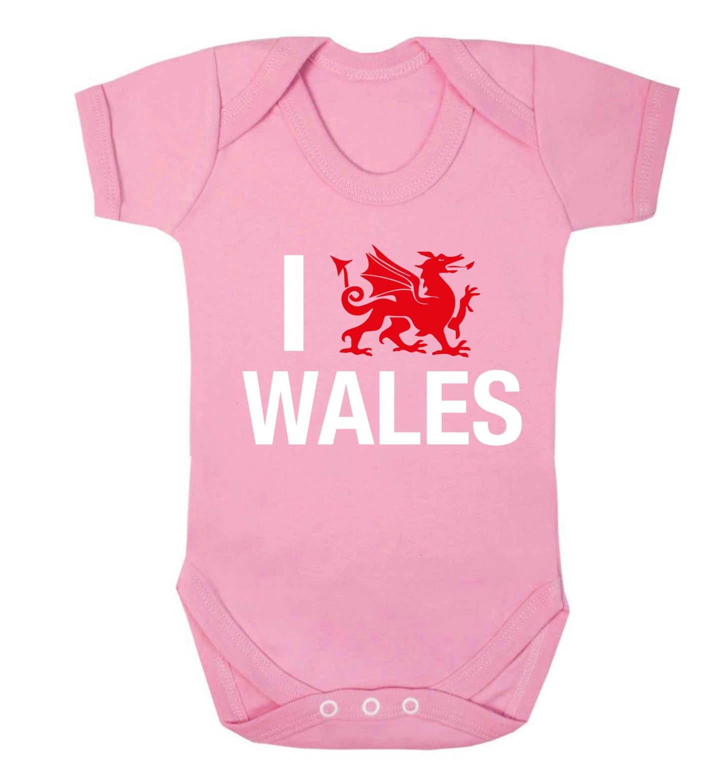 I love Wales Baby Vest pale pink 18-24 months