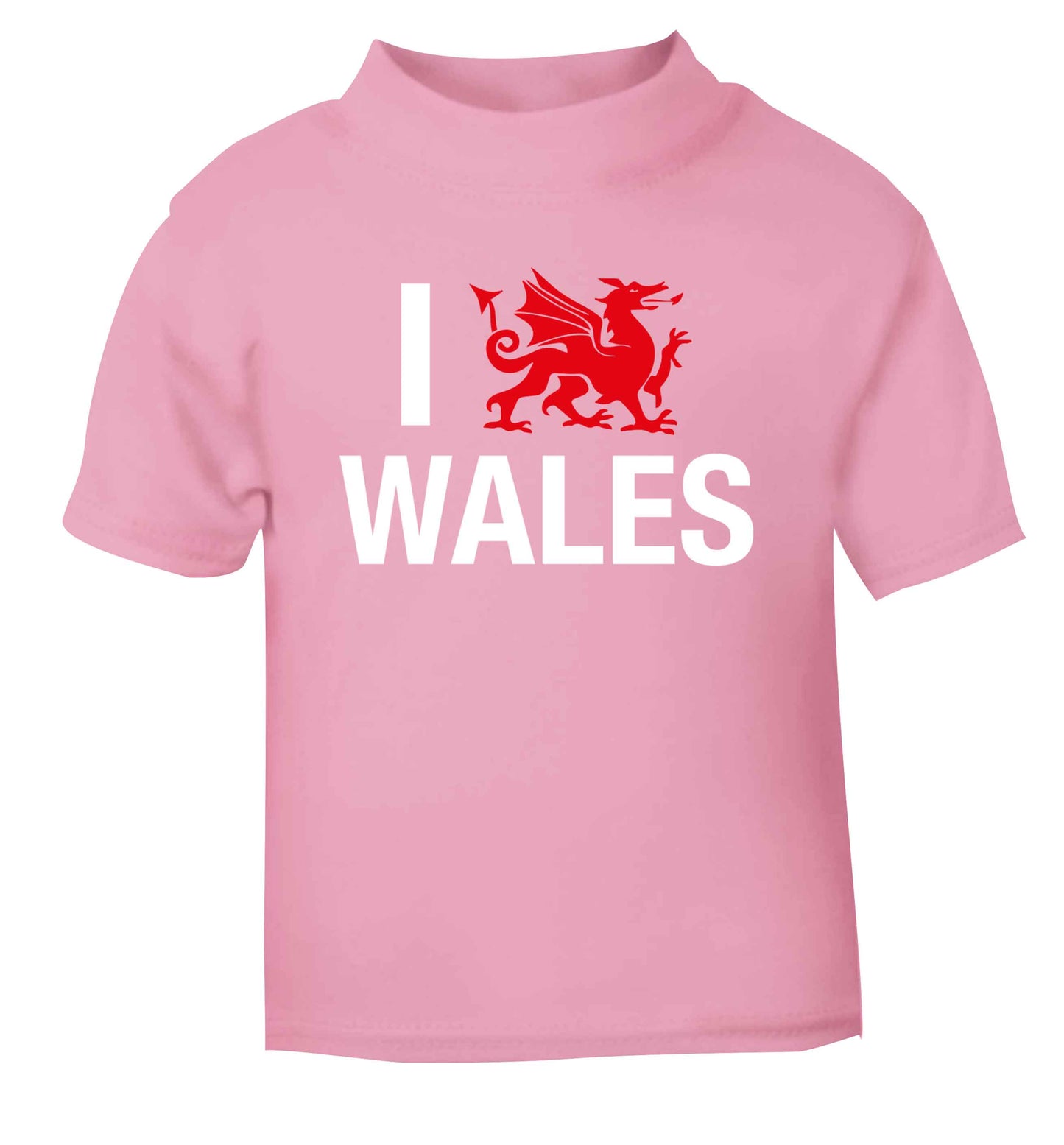 I love Wales light pink Baby Toddler Tshirt 2 Years