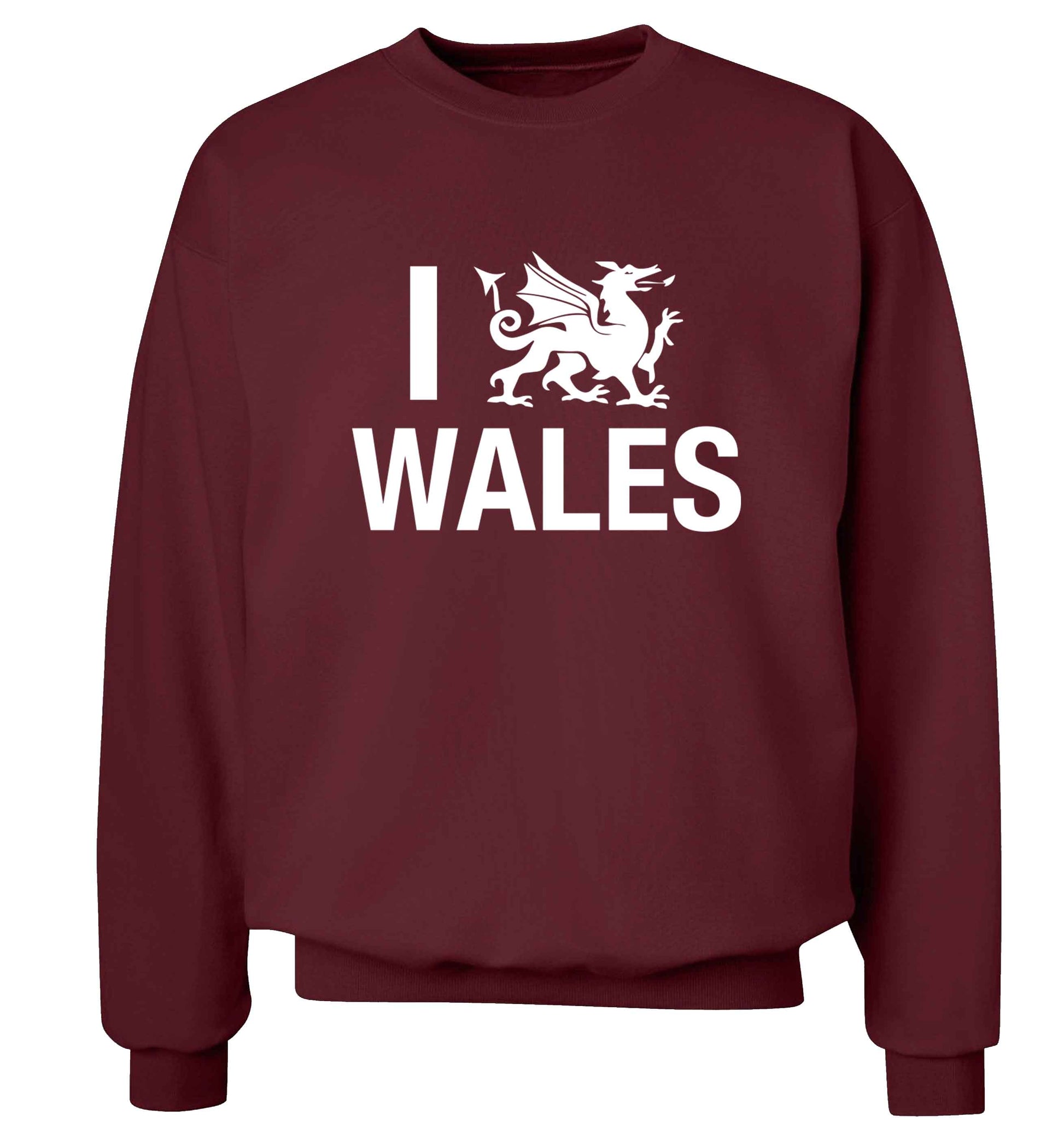 I love Wales Adult's unisex maroon Sweater 2XL