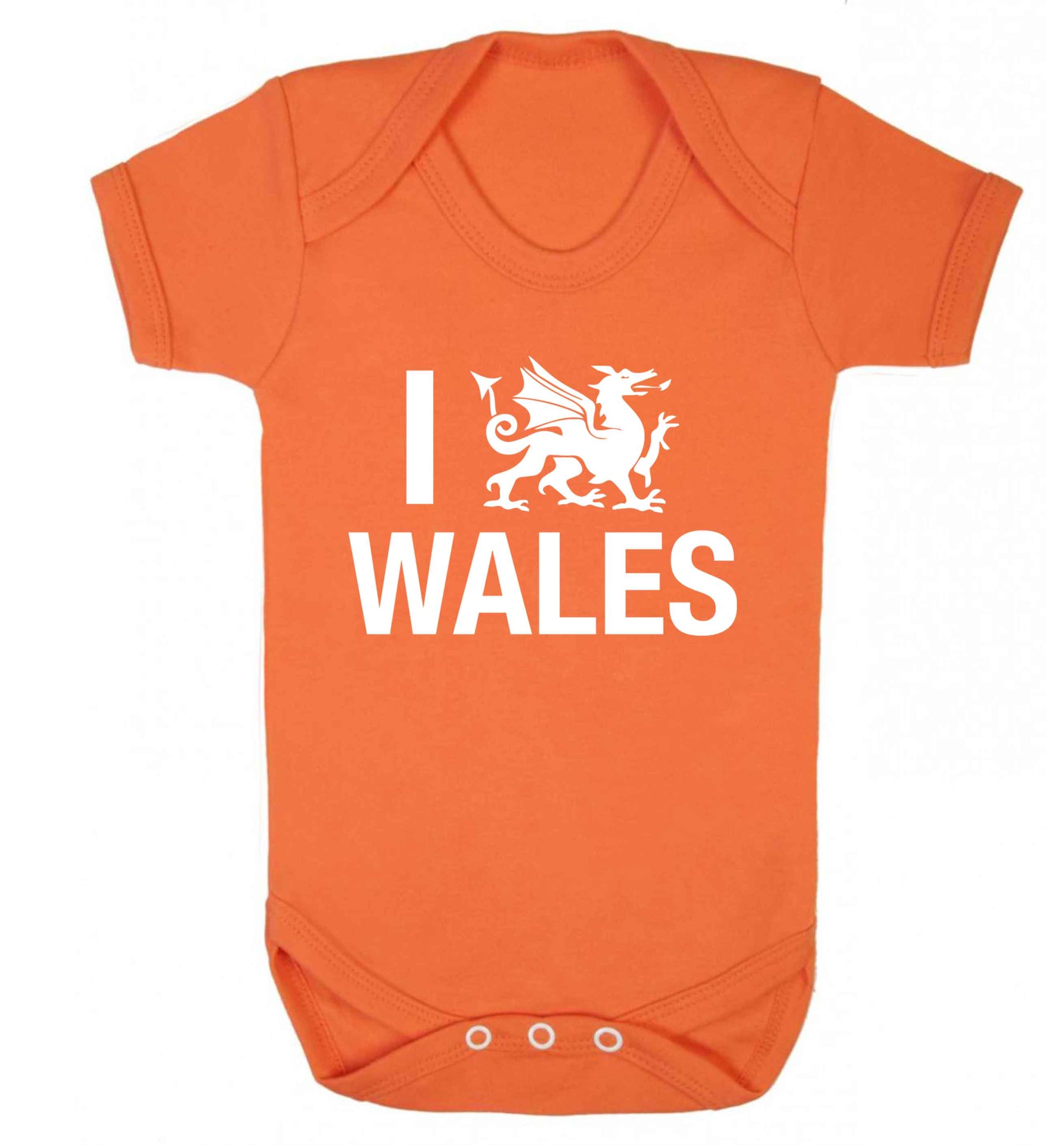 I love Wales Baby Vest orange 18-24 months