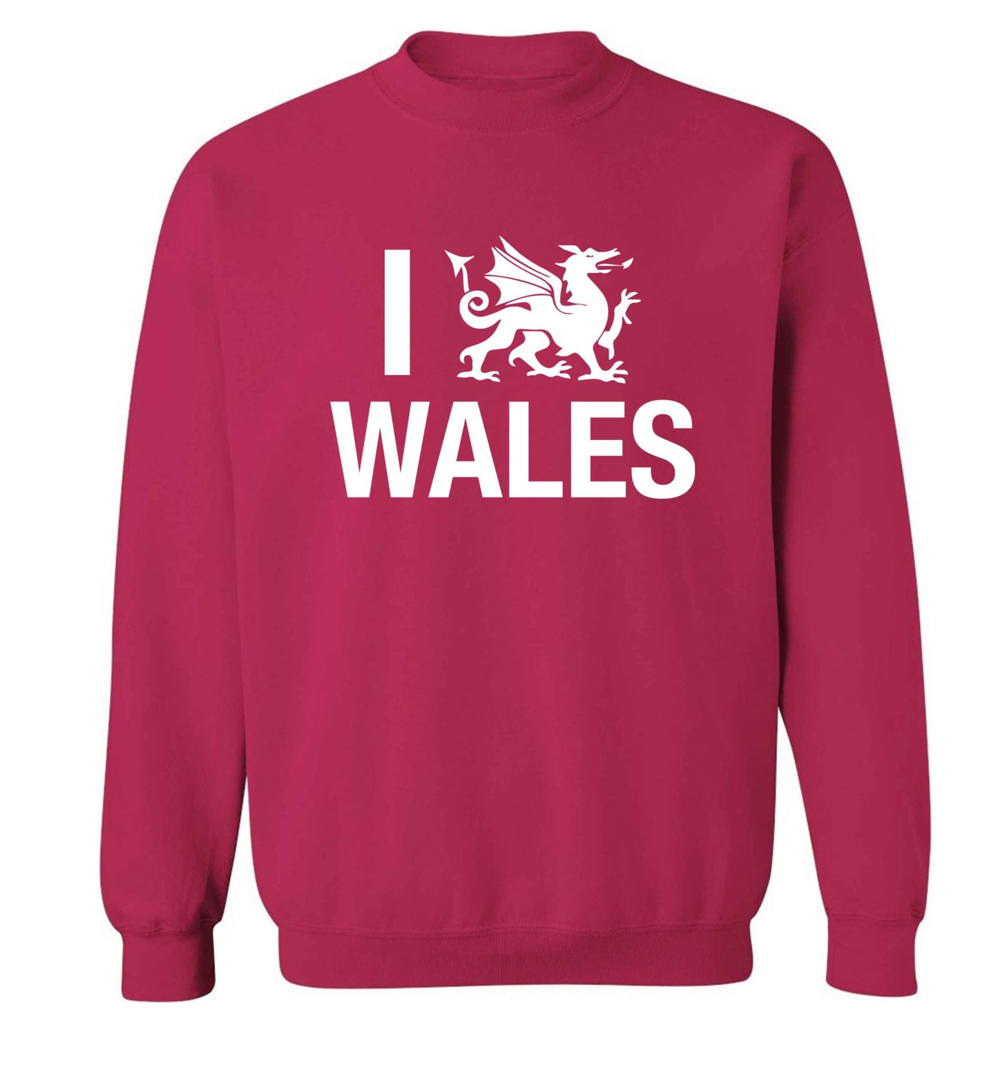 I love Wales Adult's unisex pink Sweater 2XL