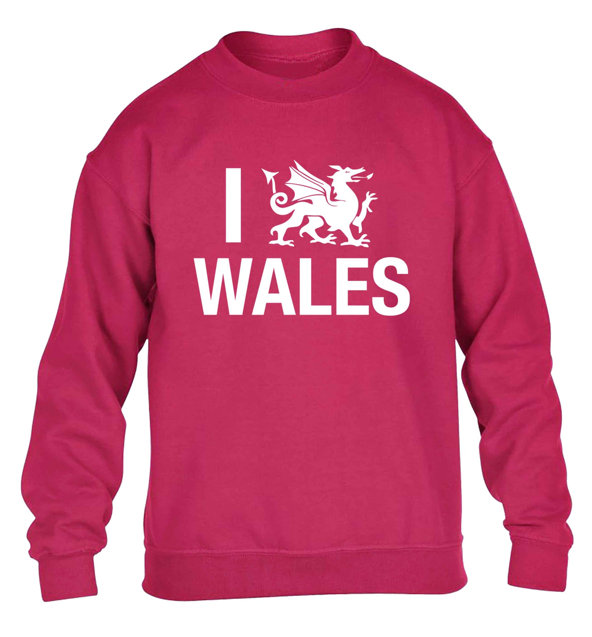 I love Wales children's pink sweater 12-13 Years