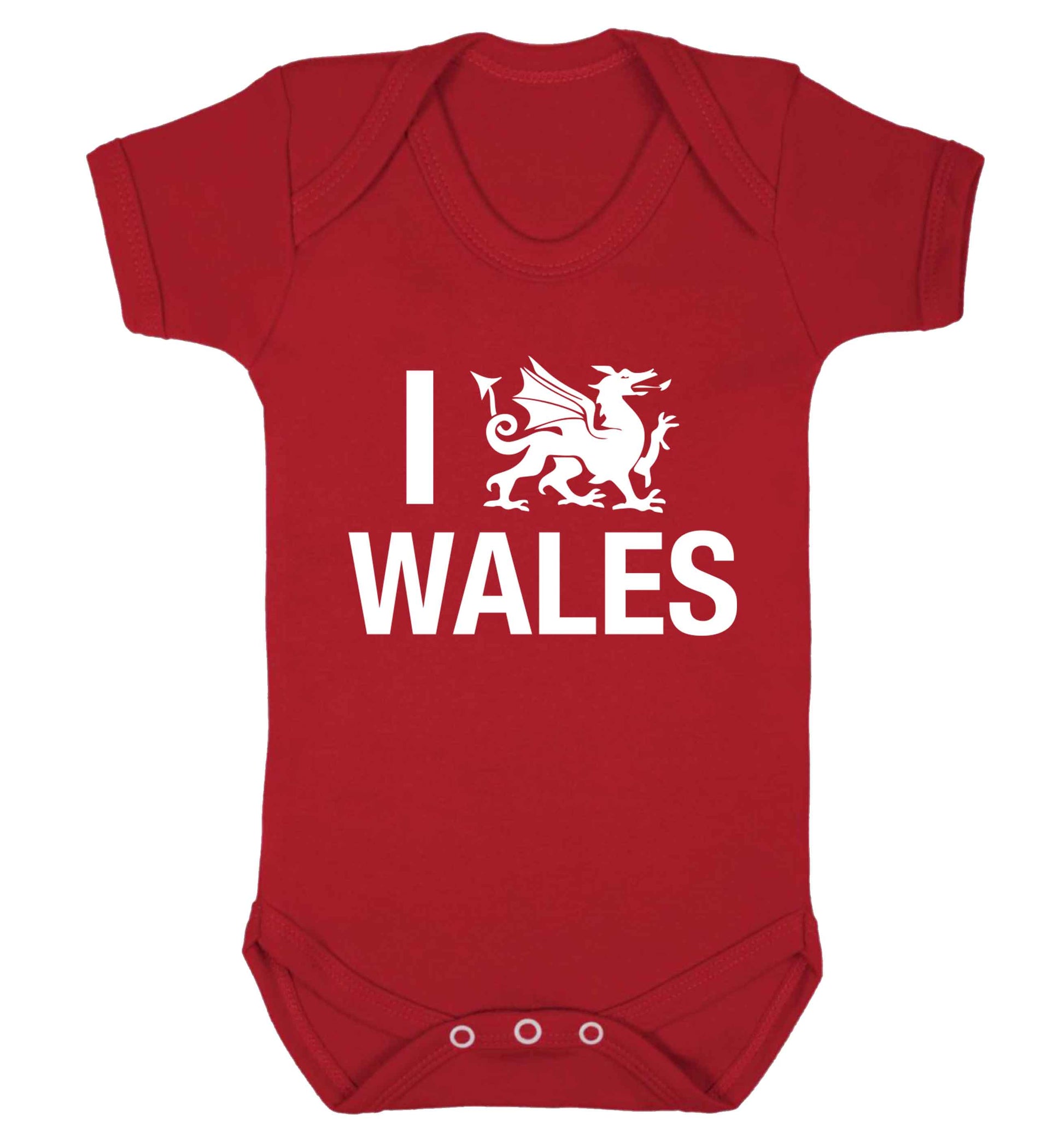 I love Wales Baby Vest red 18-24 months