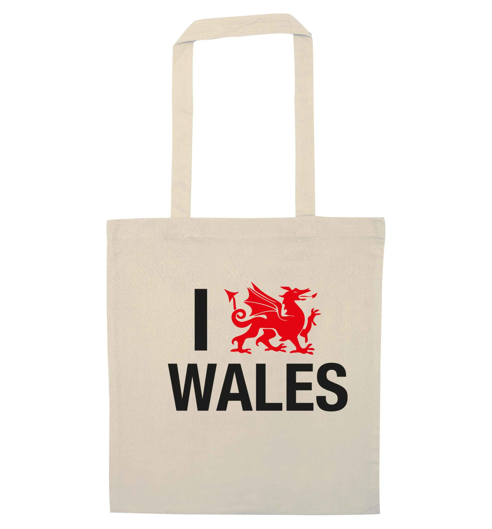 I love Wales natural tote bag