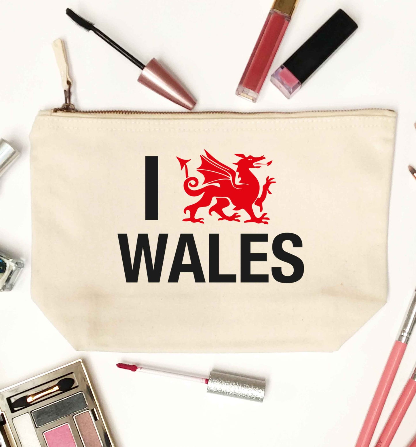 I love Wales natural makeup bag