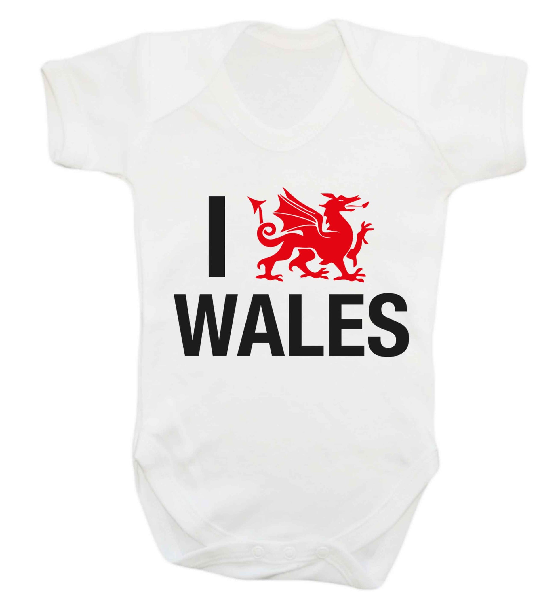 I love Wales Baby Vest white 18-24 months