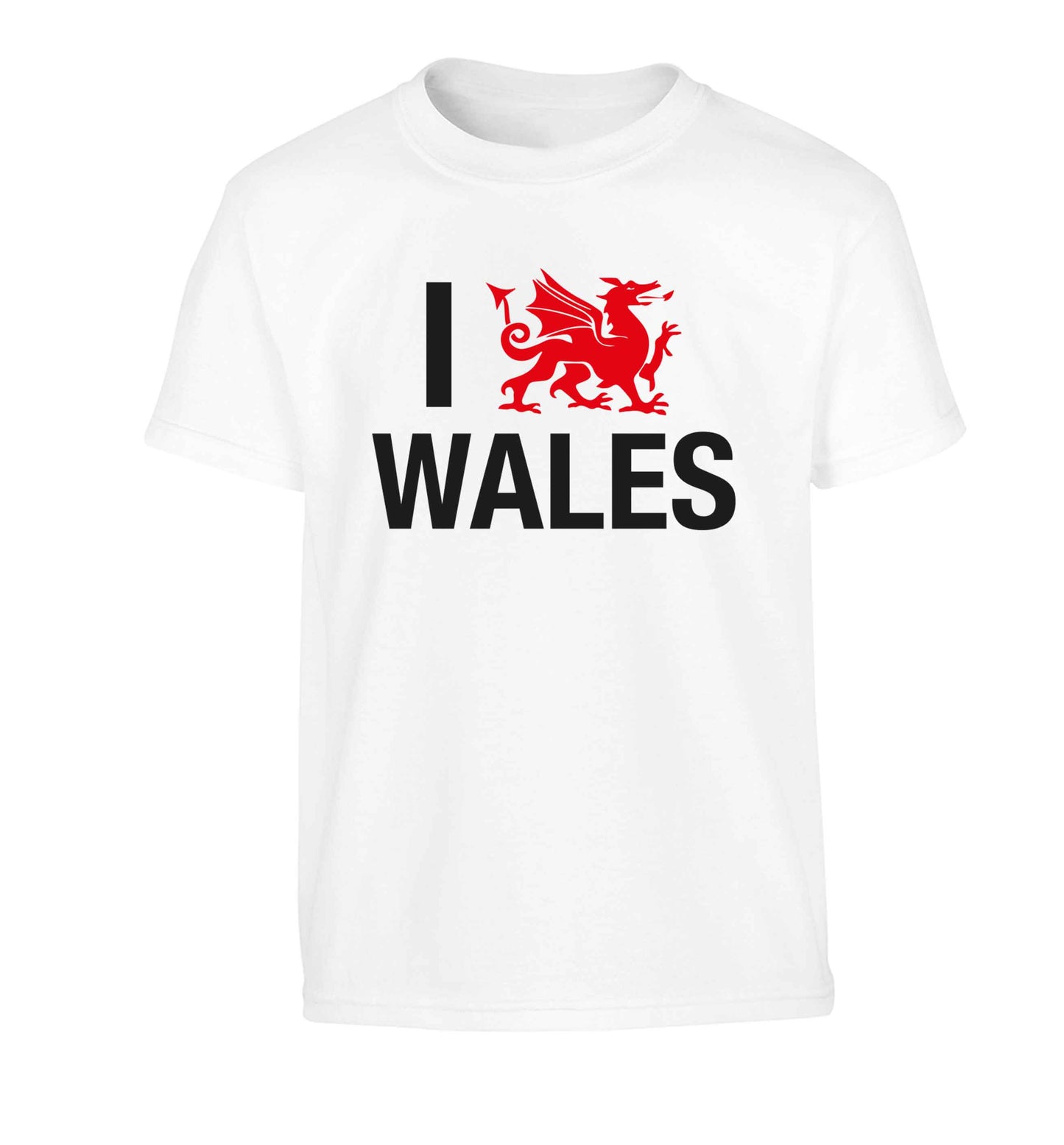 I love Wales Children's white Tshirt 12-13 Years