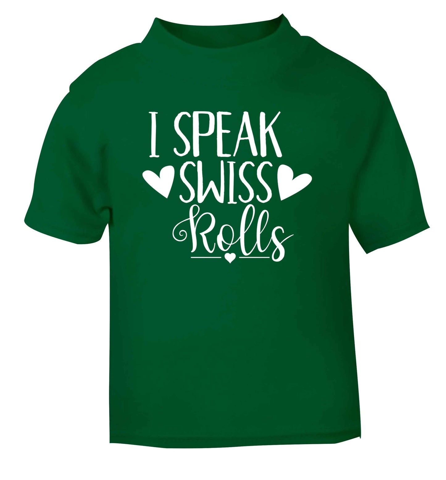 I speak swiss..rolls green Baby Toddler Tshirt 2 Years