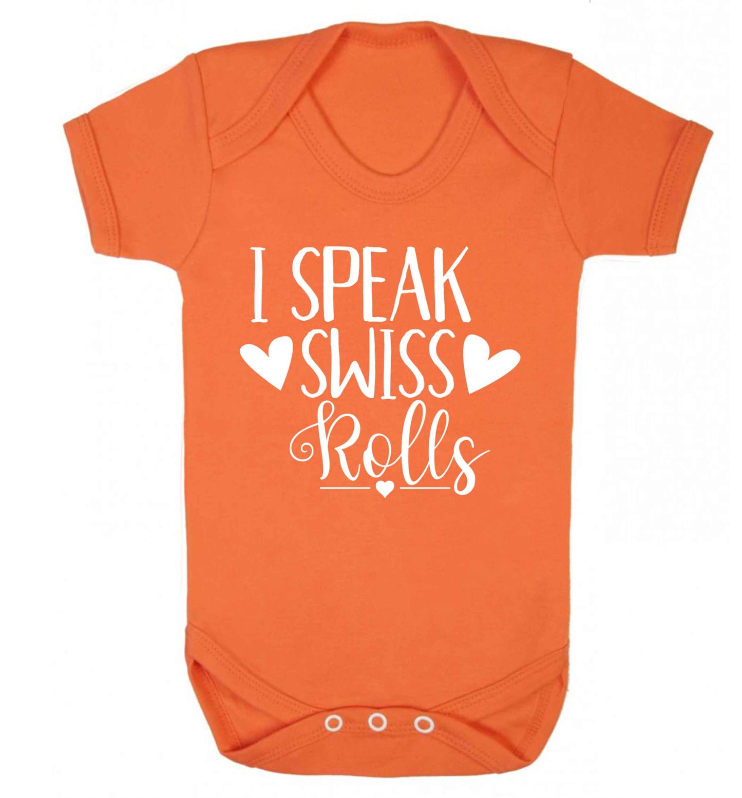 I speak swiss..rolls Baby Vest orange 18-24 months