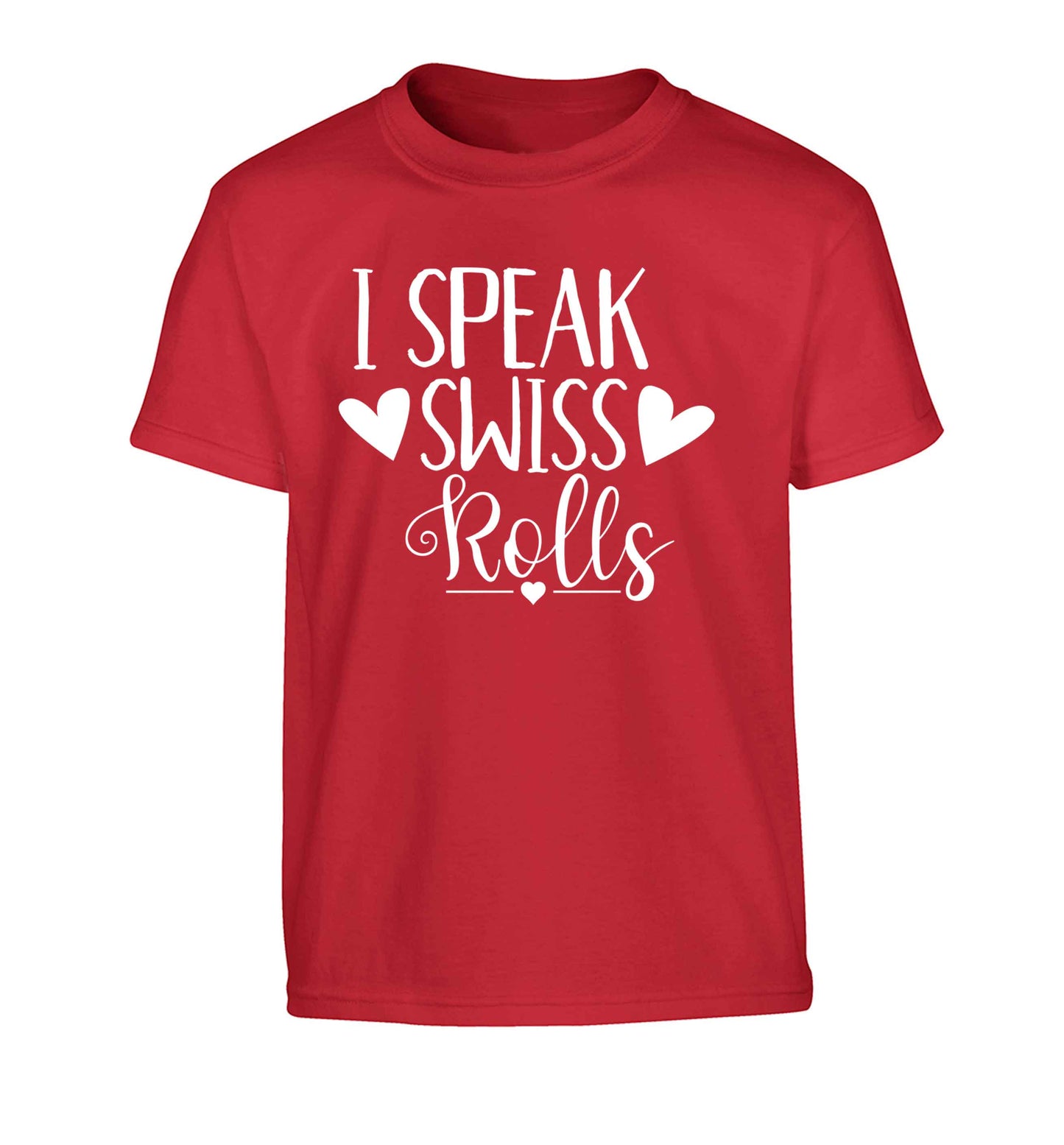 I speak swiss..rolls Children's red Tshirt 12-13 Years