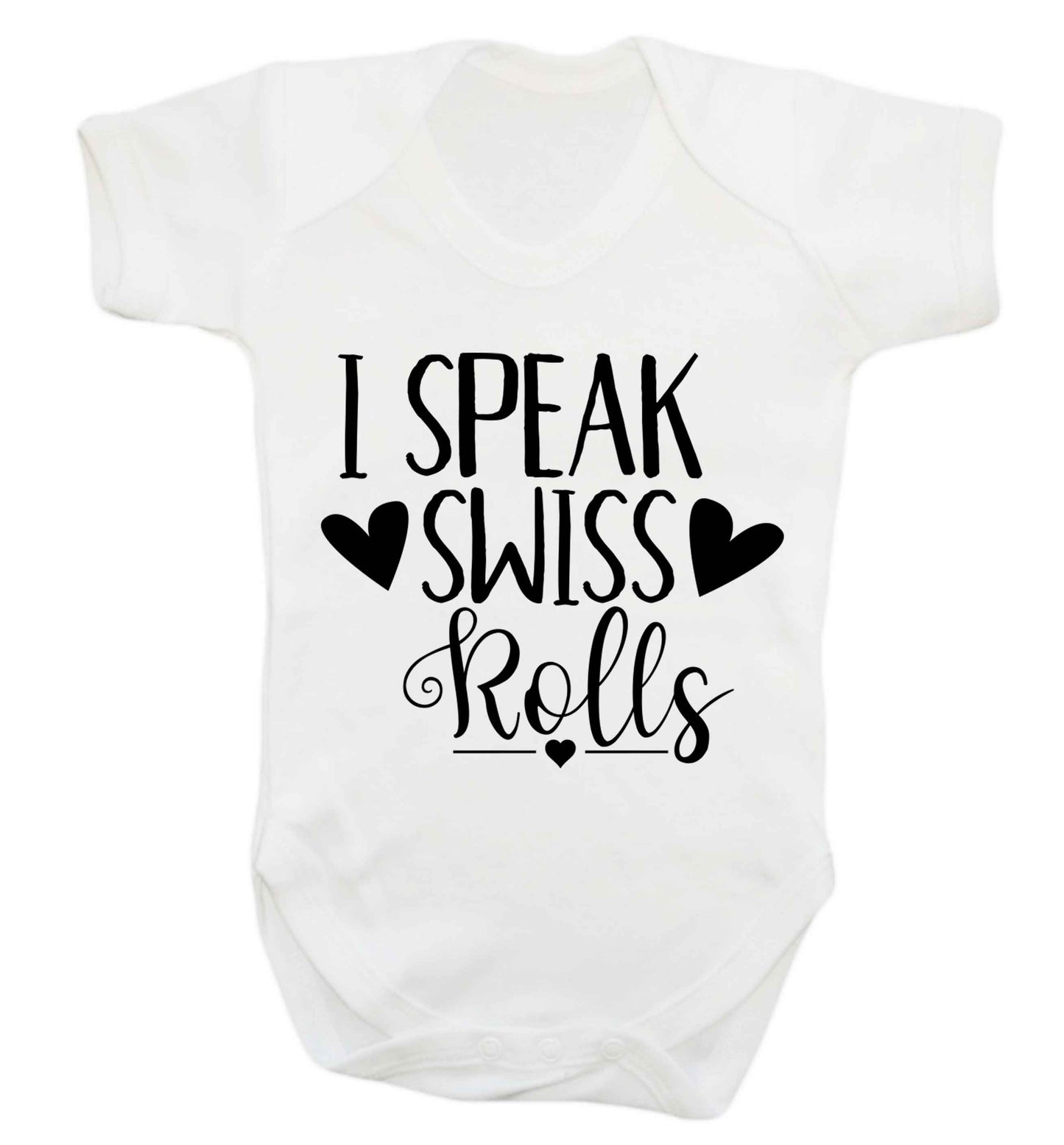 I speak swiss..rolls Baby Vest white 18-24 months