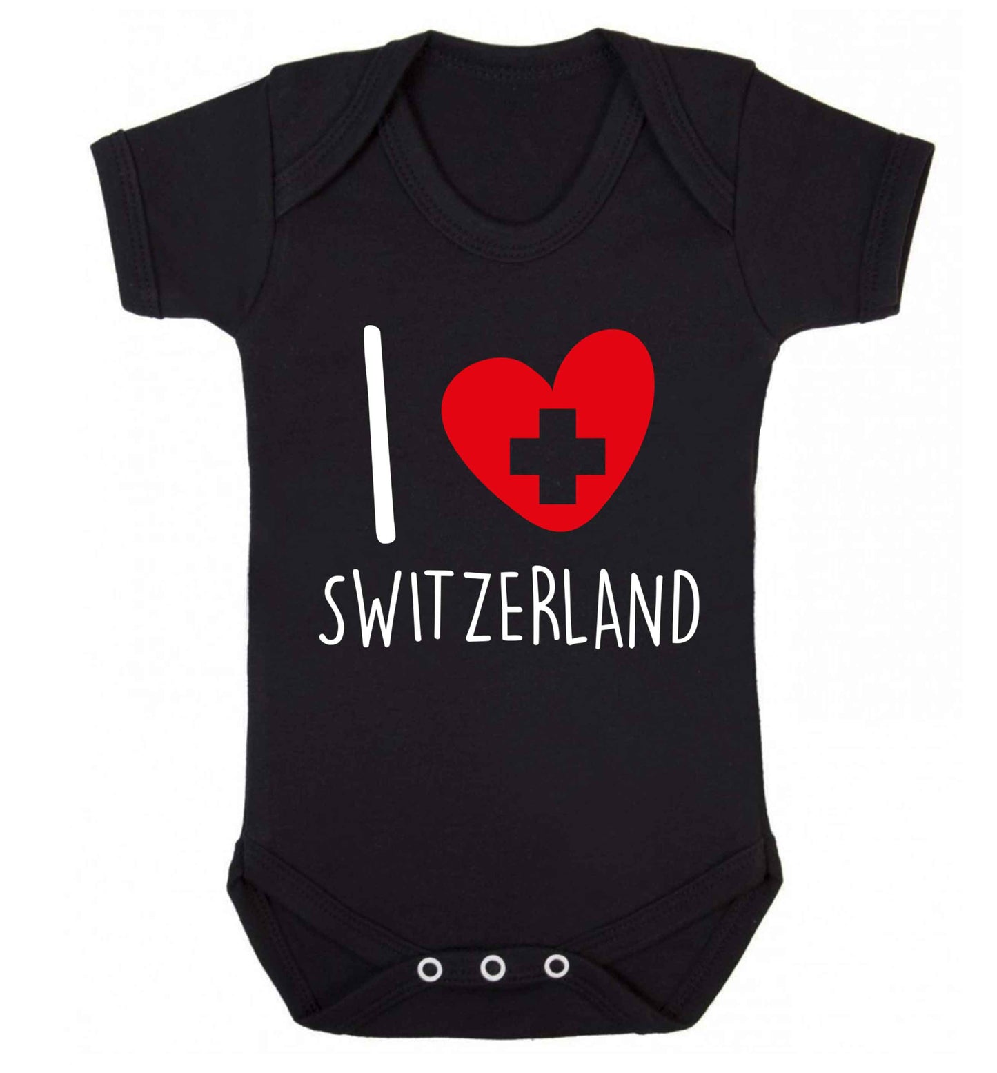I love switzerland Baby Vest black 18-24 months