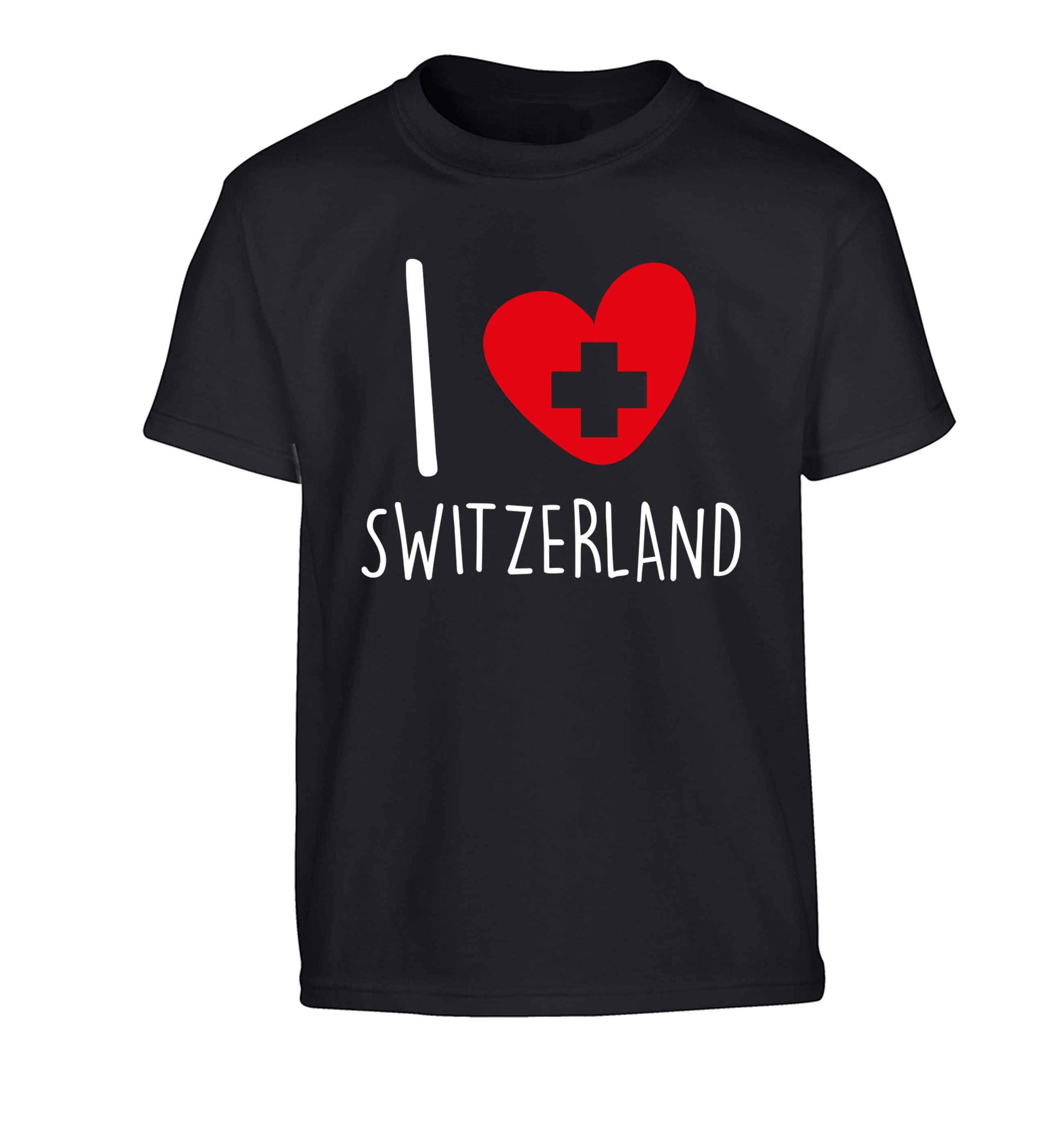I love switzerland Children's black Tshirt 12-13 Years