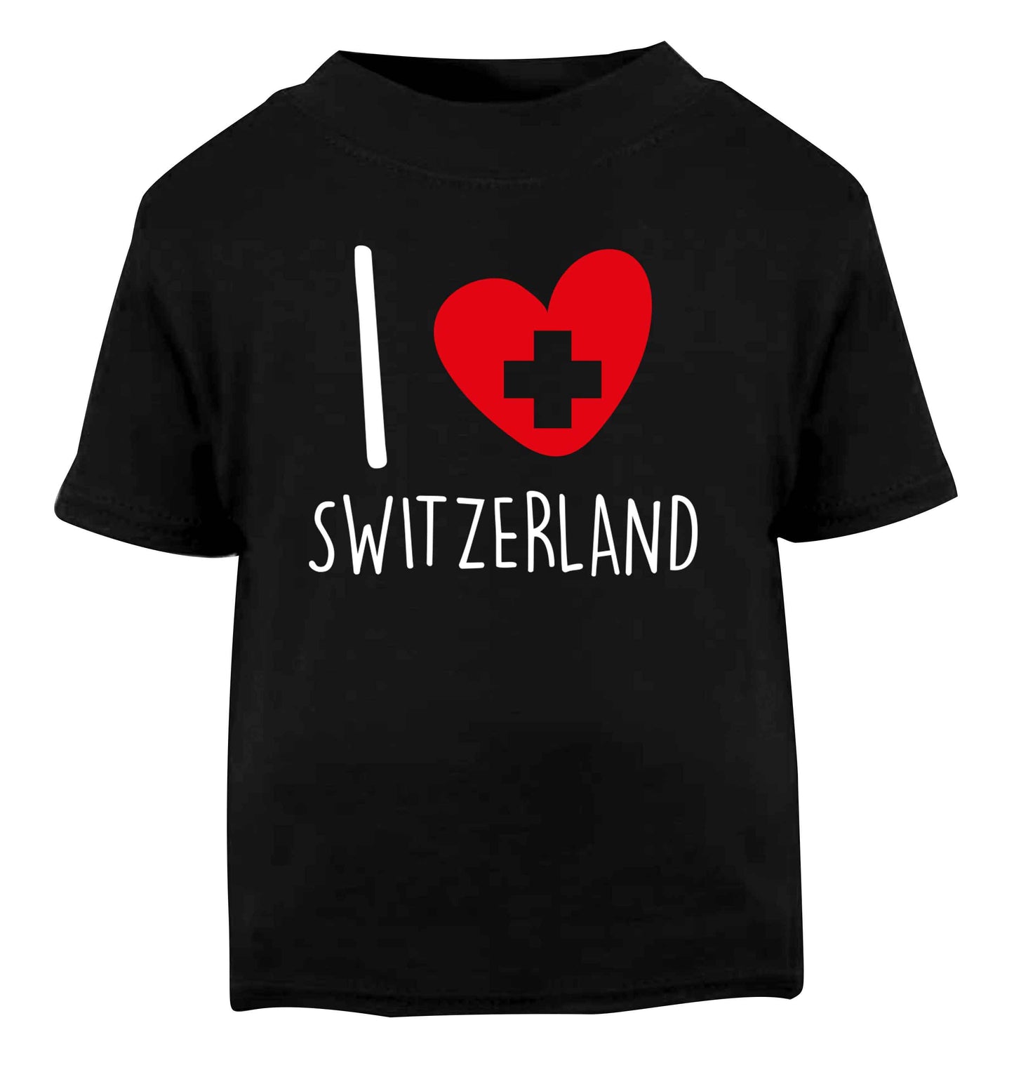 I love switzerland Black Baby Toddler Tshirt 2 years