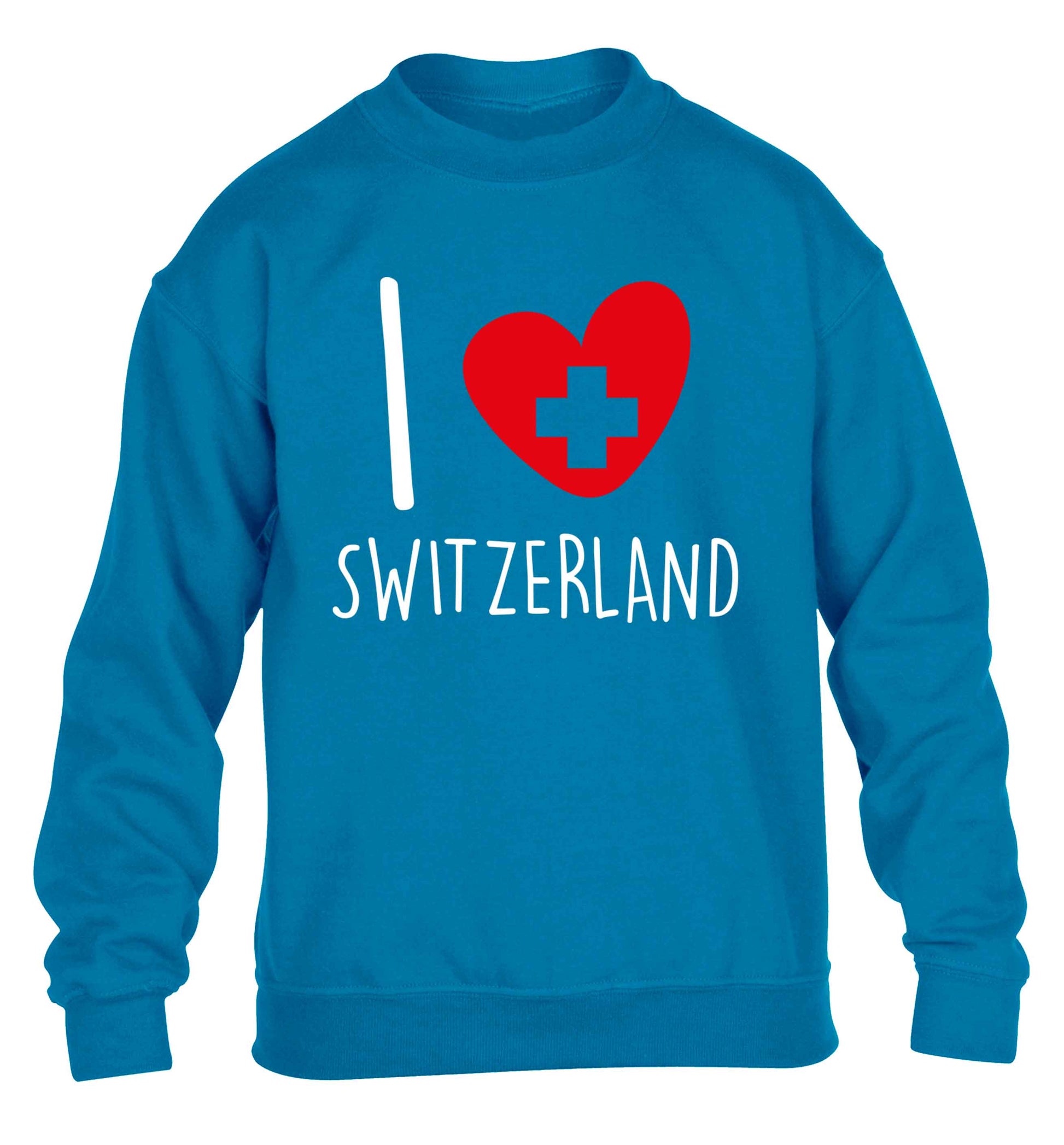 I love switzerland children's blue sweater 12-13 Years