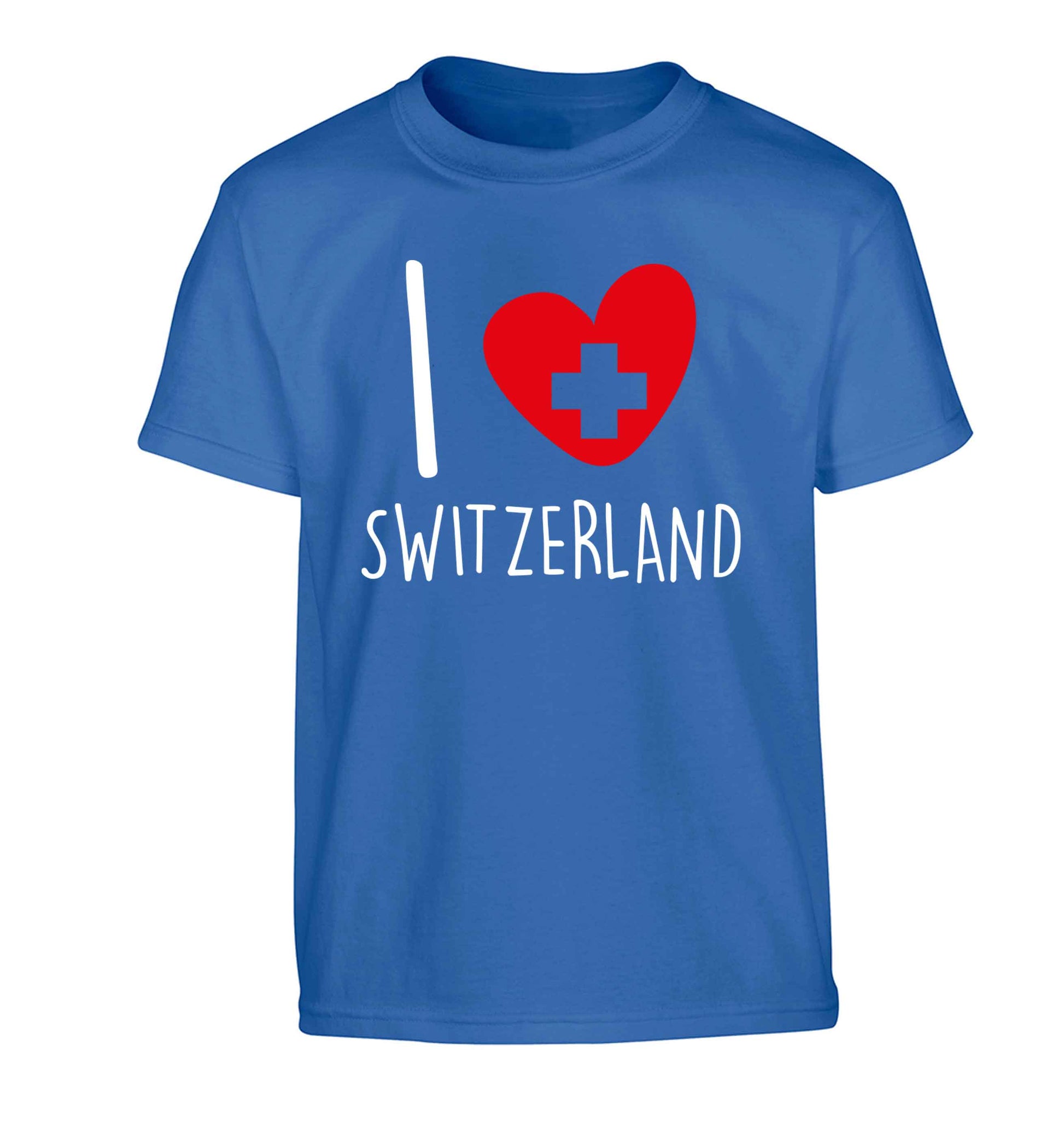 I love switzerland Children's blue Tshirt 12-13 Years