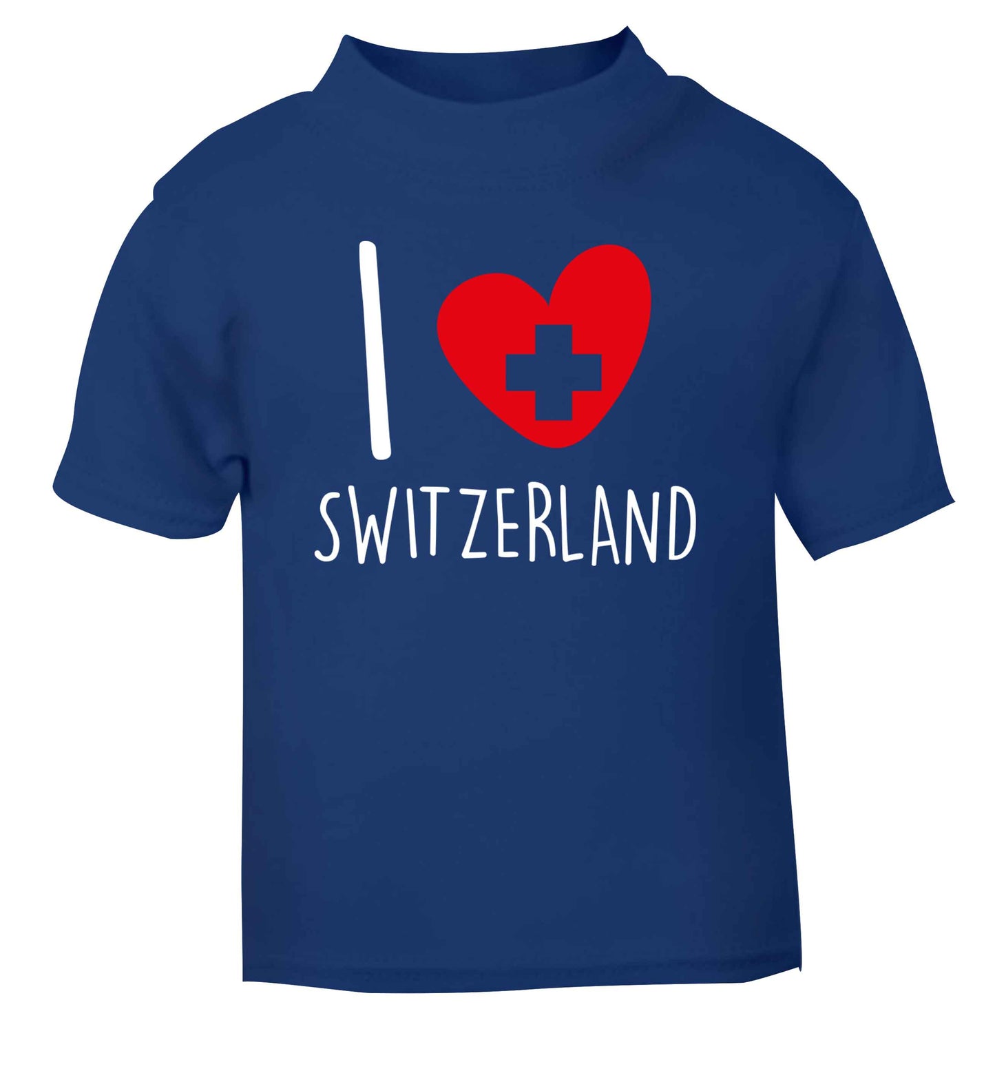 I love switzerland blue Baby Toddler Tshirt 2 Years