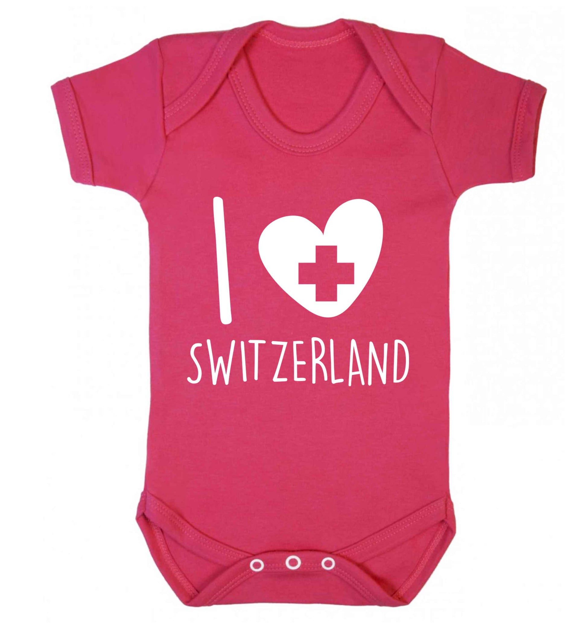 I love switzerland Baby Vest dark pink 18-24 months