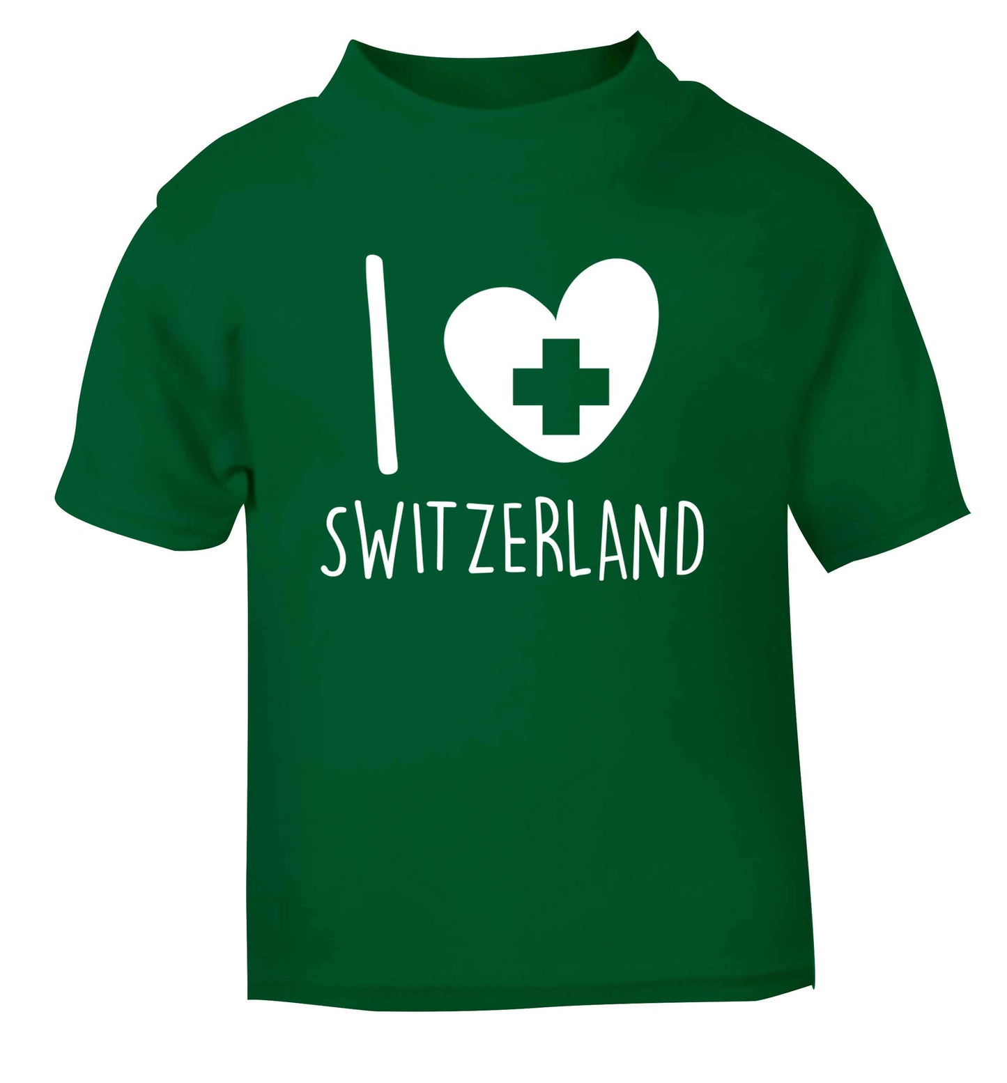 I love switzerland green Baby Toddler Tshirt 2 Years