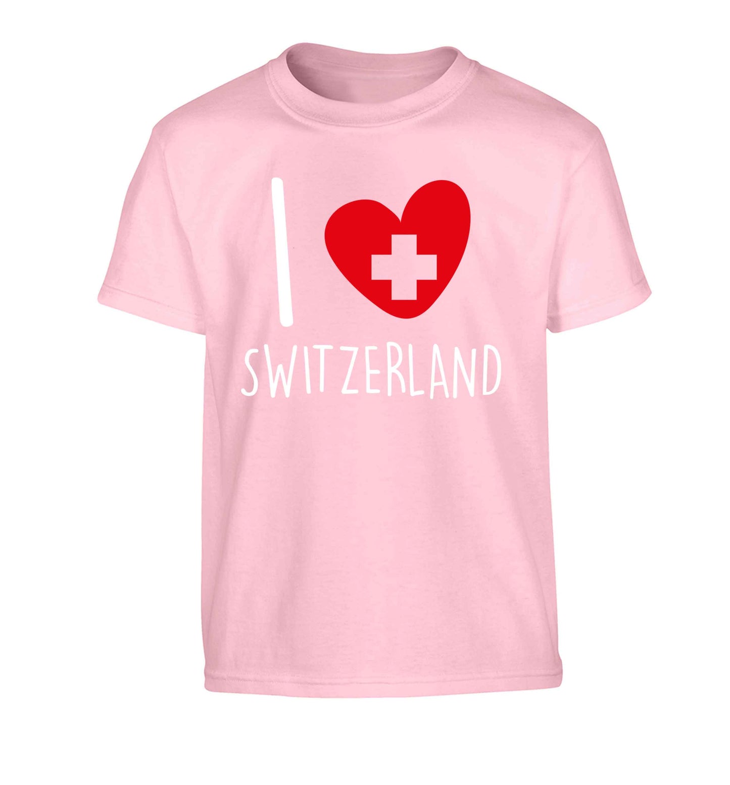 I love switzerland Children's light pink Tshirt 12-13 Years