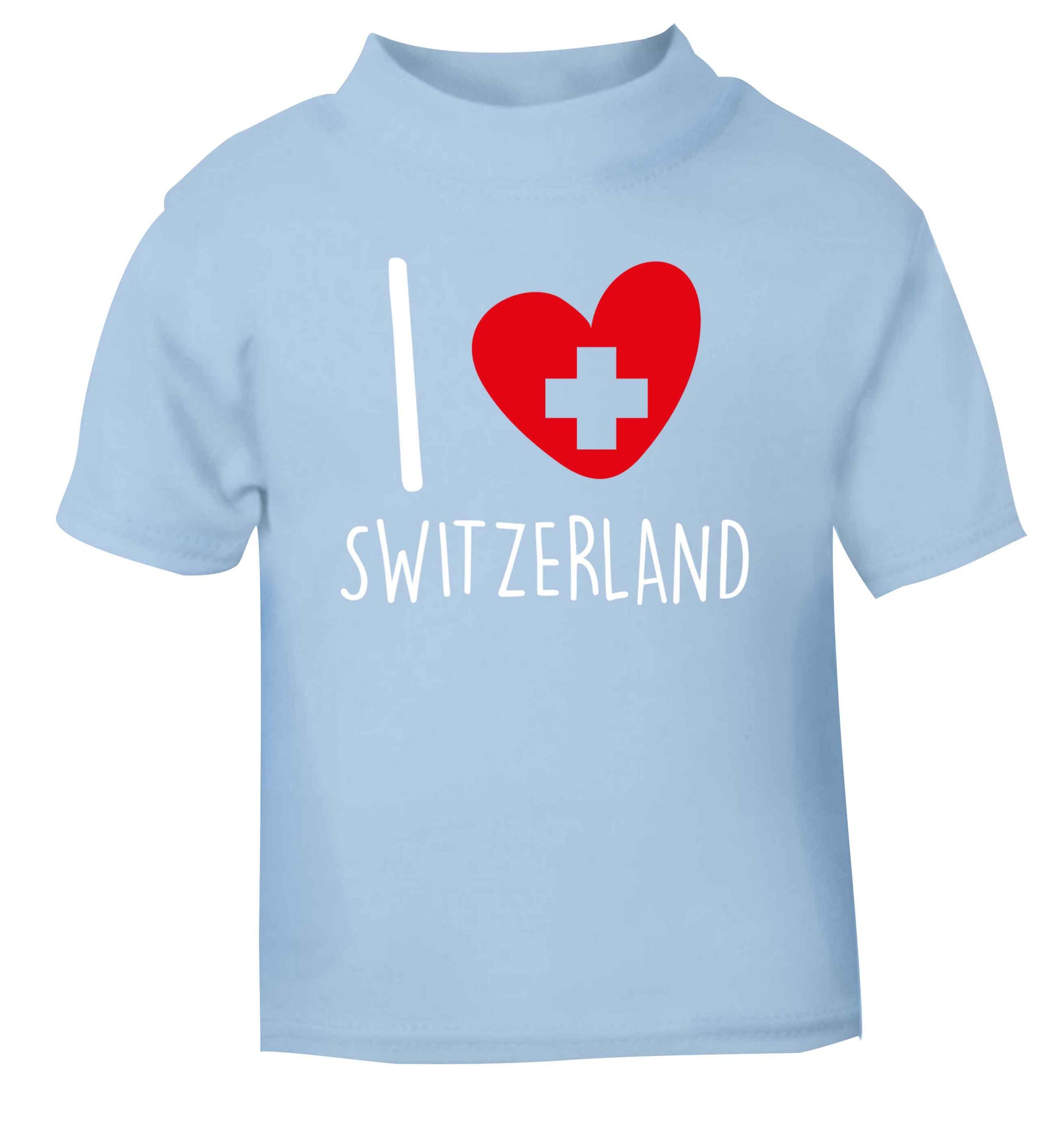 I love switzerland light blue Baby Toddler Tshirt 2 Years