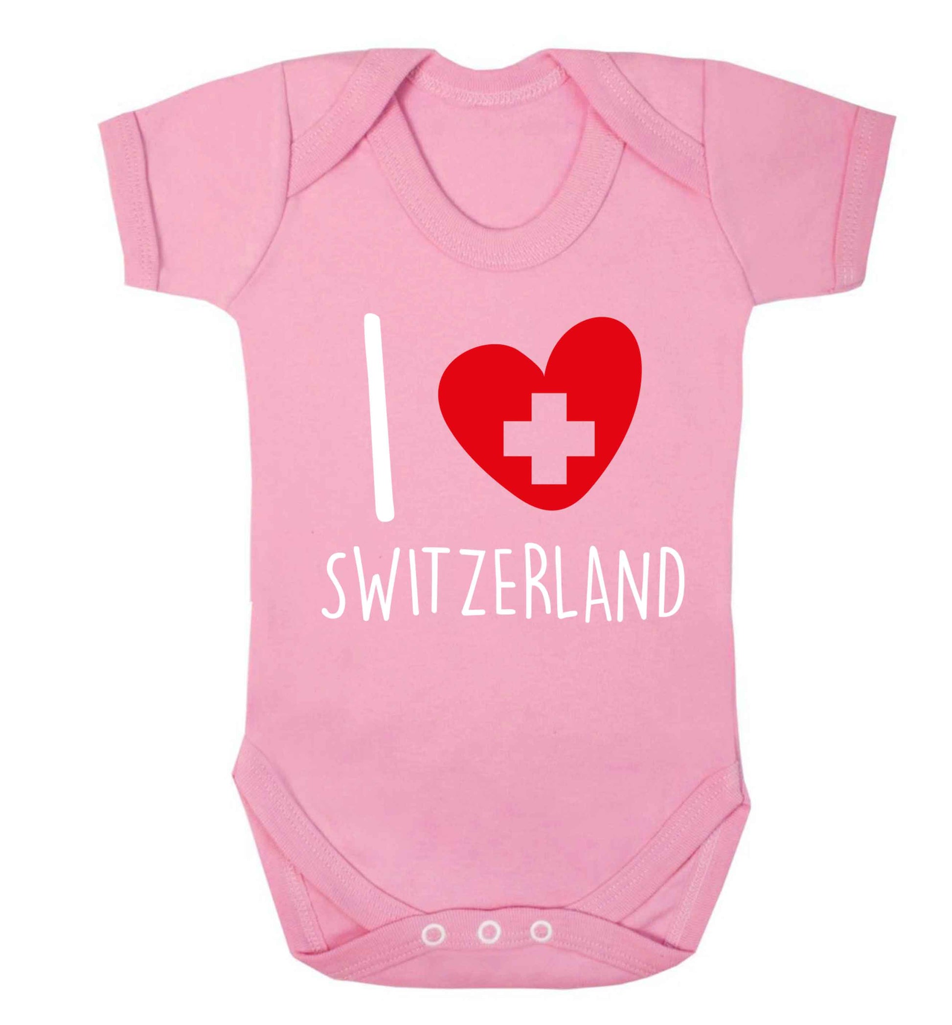 I love switzerland Baby Vest pale pink 18-24 months