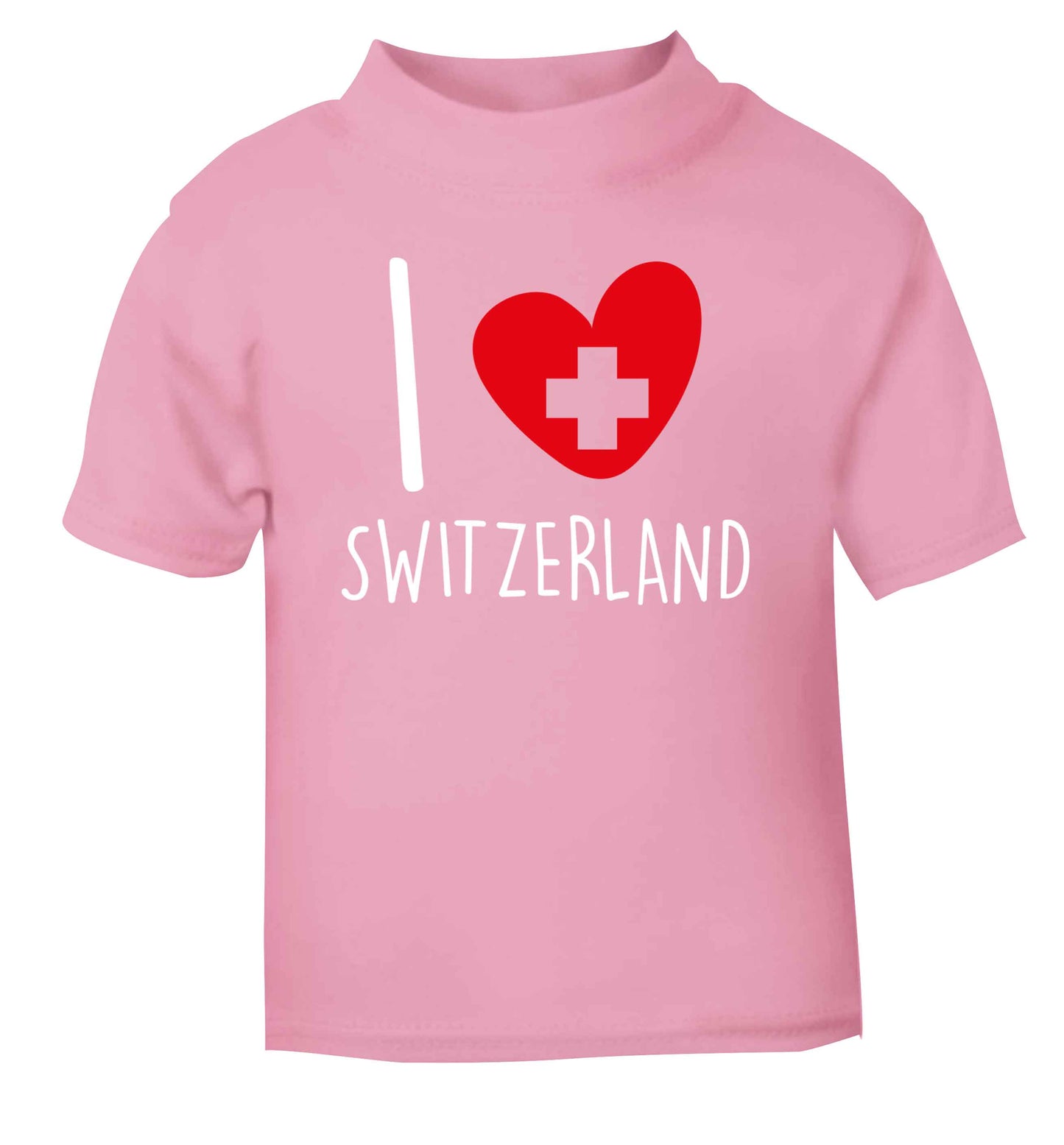 I love switzerland light pink Baby Toddler Tshirt 2 Years