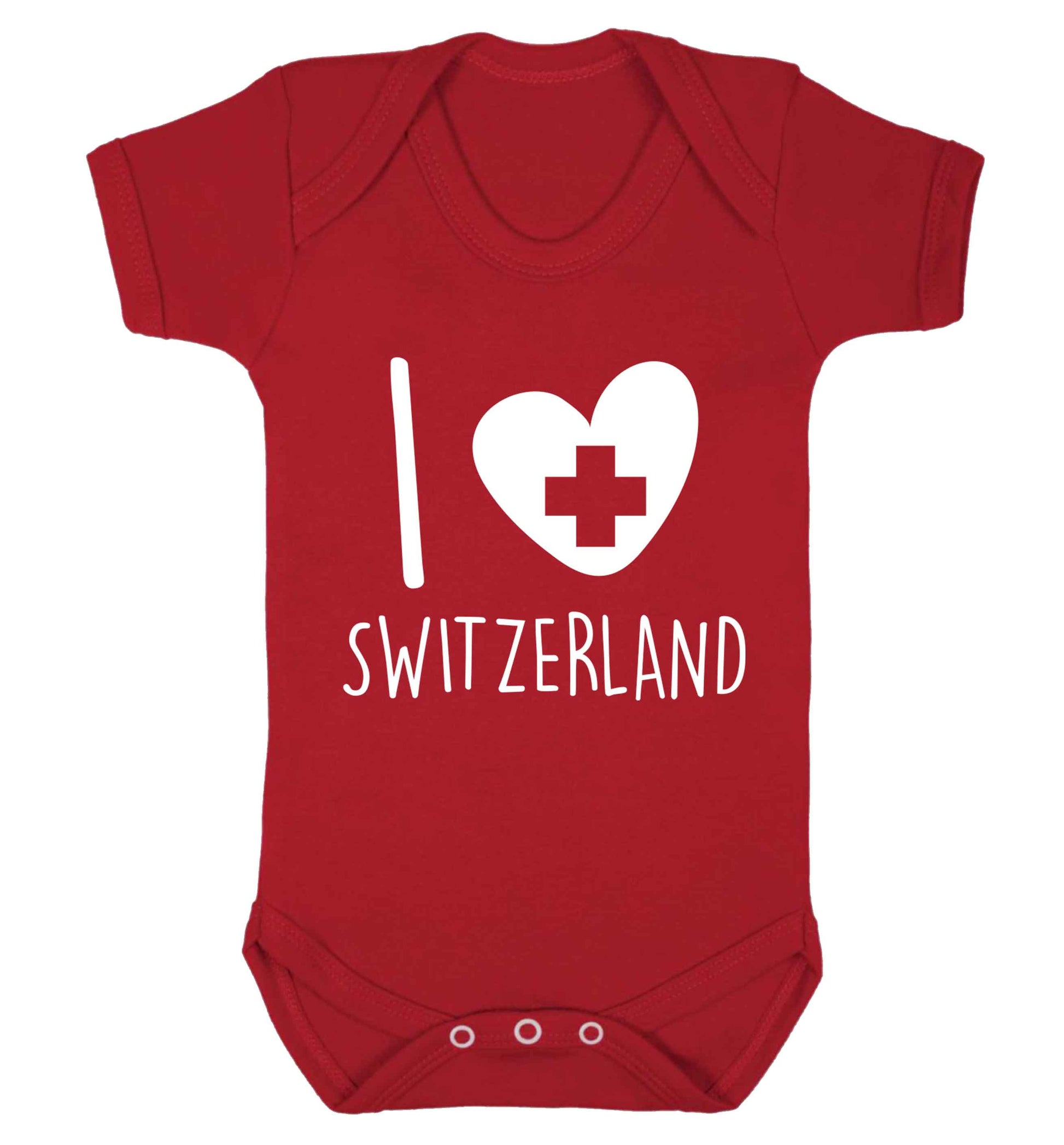 I love switzerland Baby Vest red 18-24 months