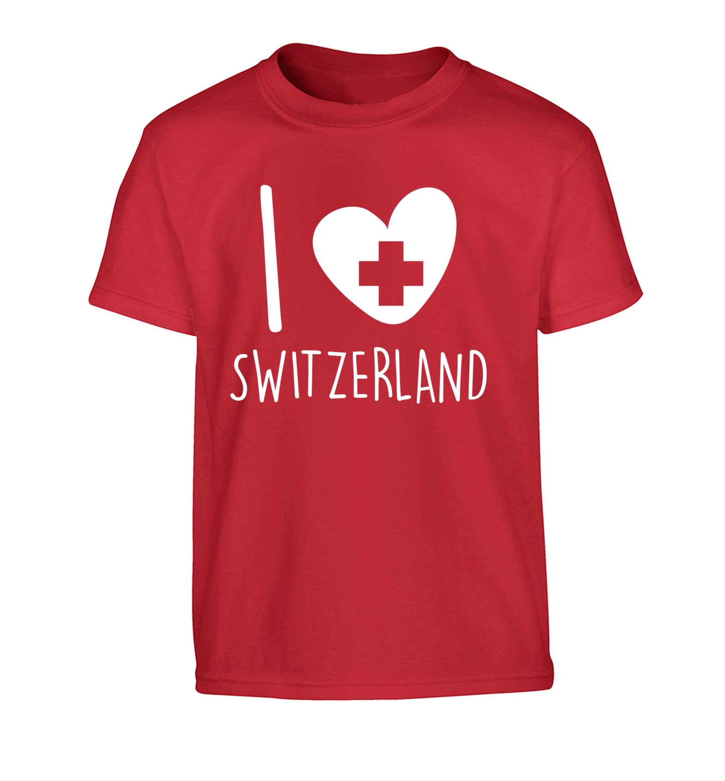I love switzerland Children's red Tshirt 12-13 Years