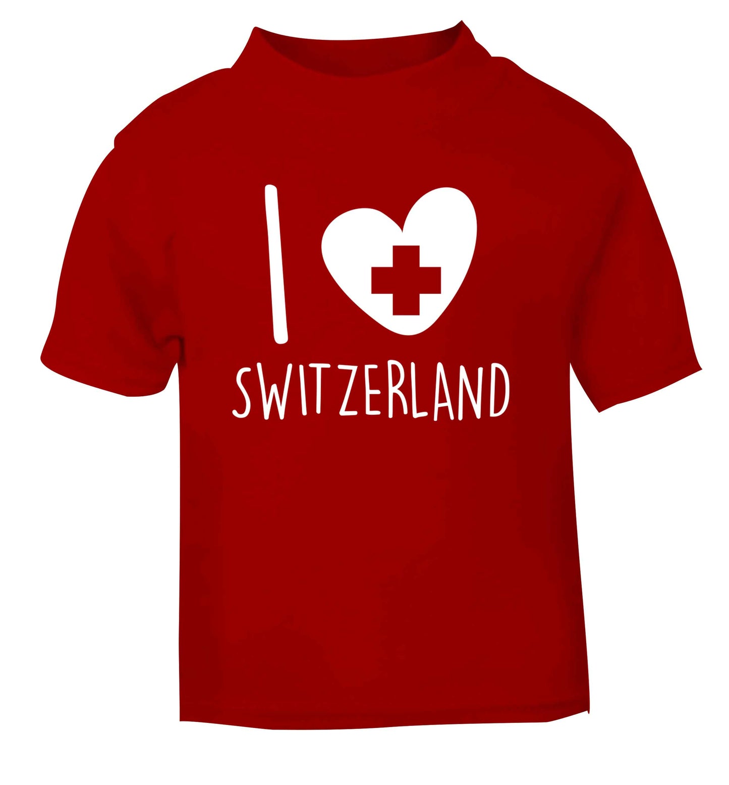 I love switzerland red Baby Toddler Tshirt 2 Years