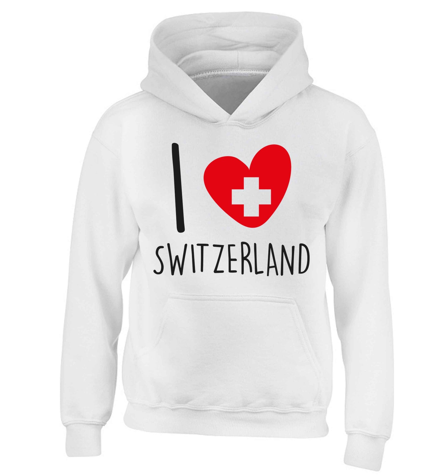 I love switzerland children's white hoodie 12-13 Years