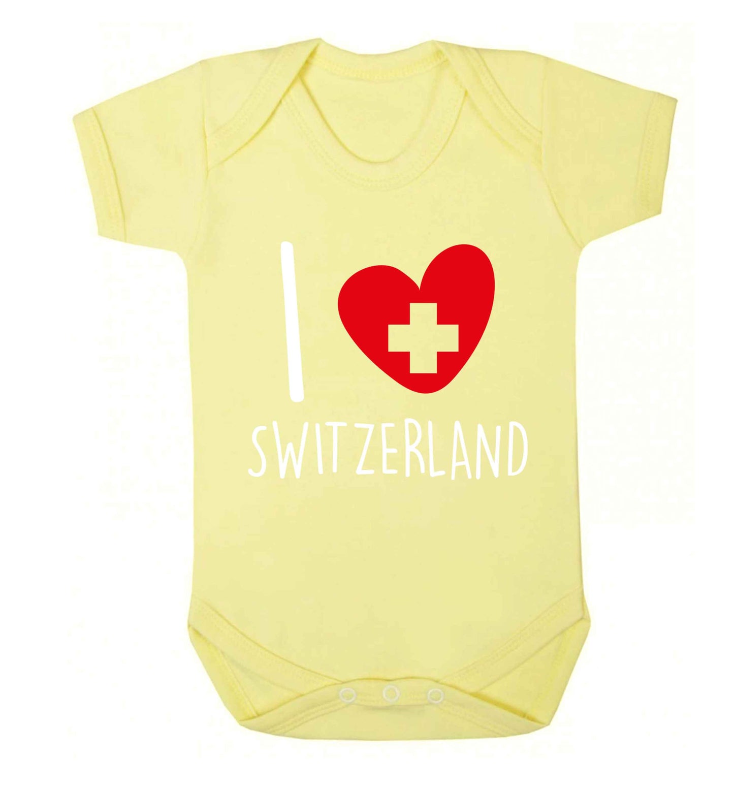 I love switzerland Baby Vest pale yellow 18-24 months