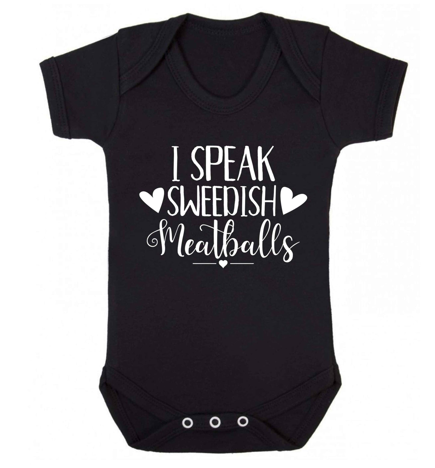 I speak sweedish...meatballs Baby Vest black 18-24 months