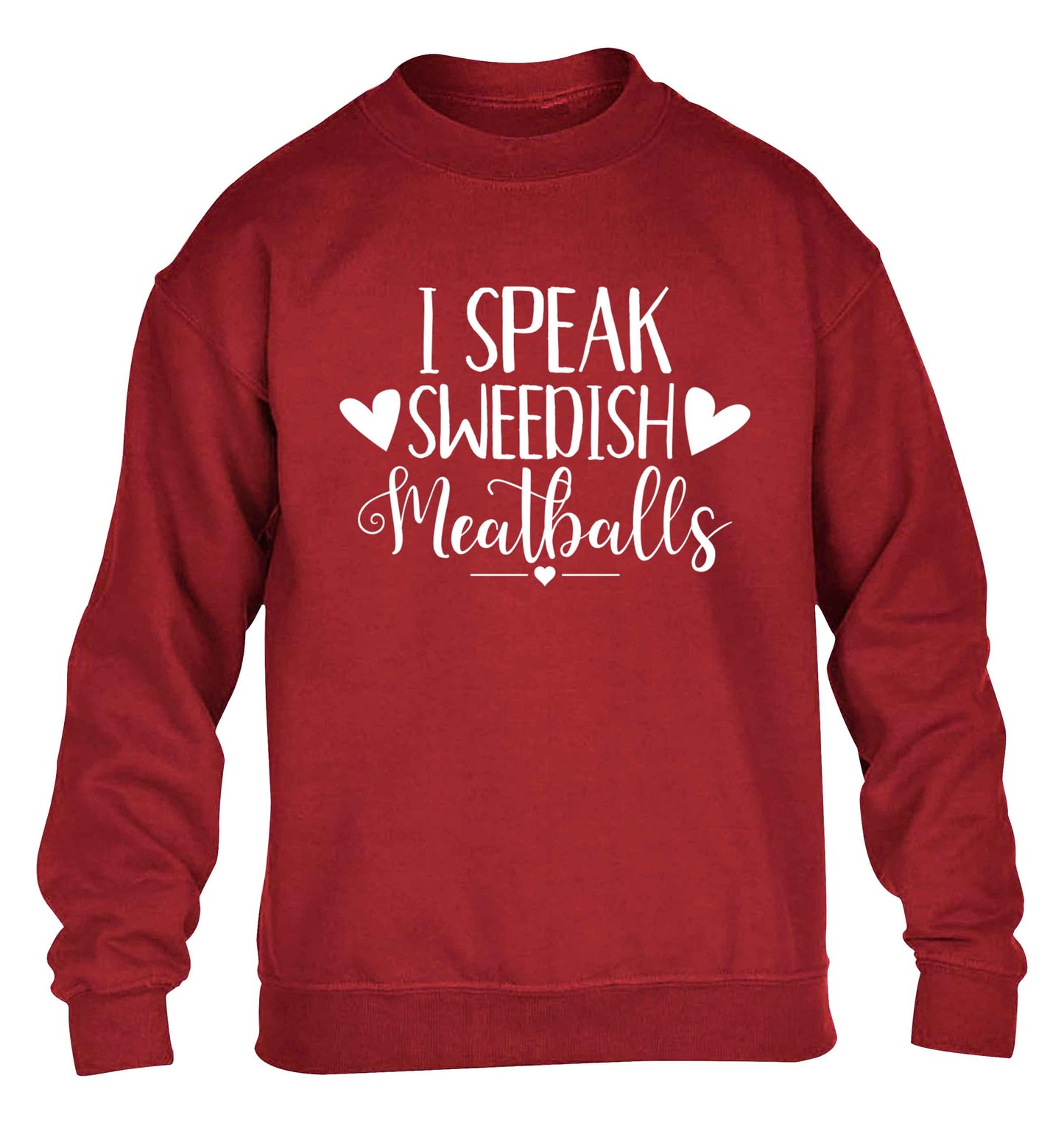 I speak sweedish...meatballs children's grey sweater 12-13 Years