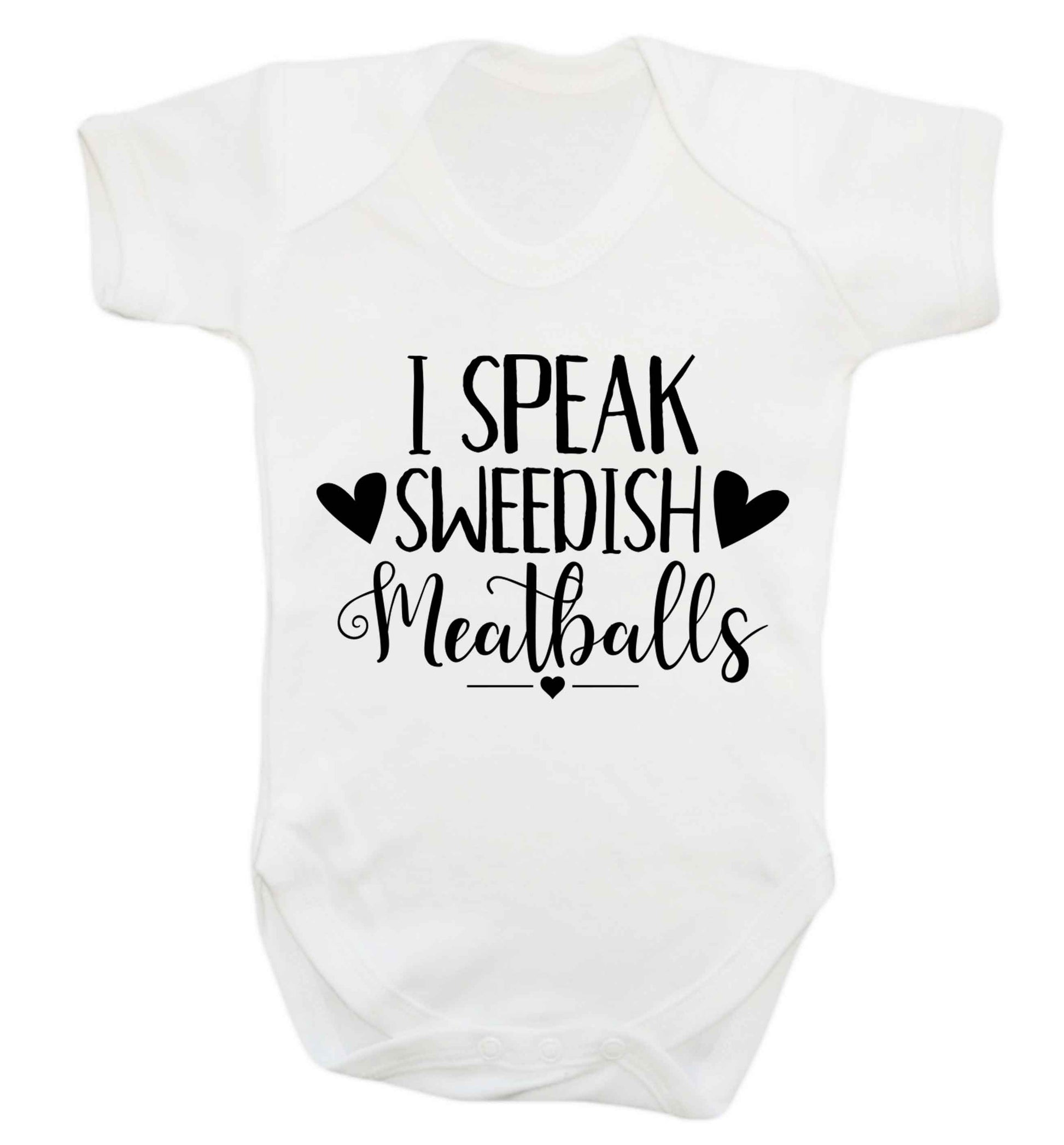 I speak sweedish...meatballs Baby Vest white 18-24 months