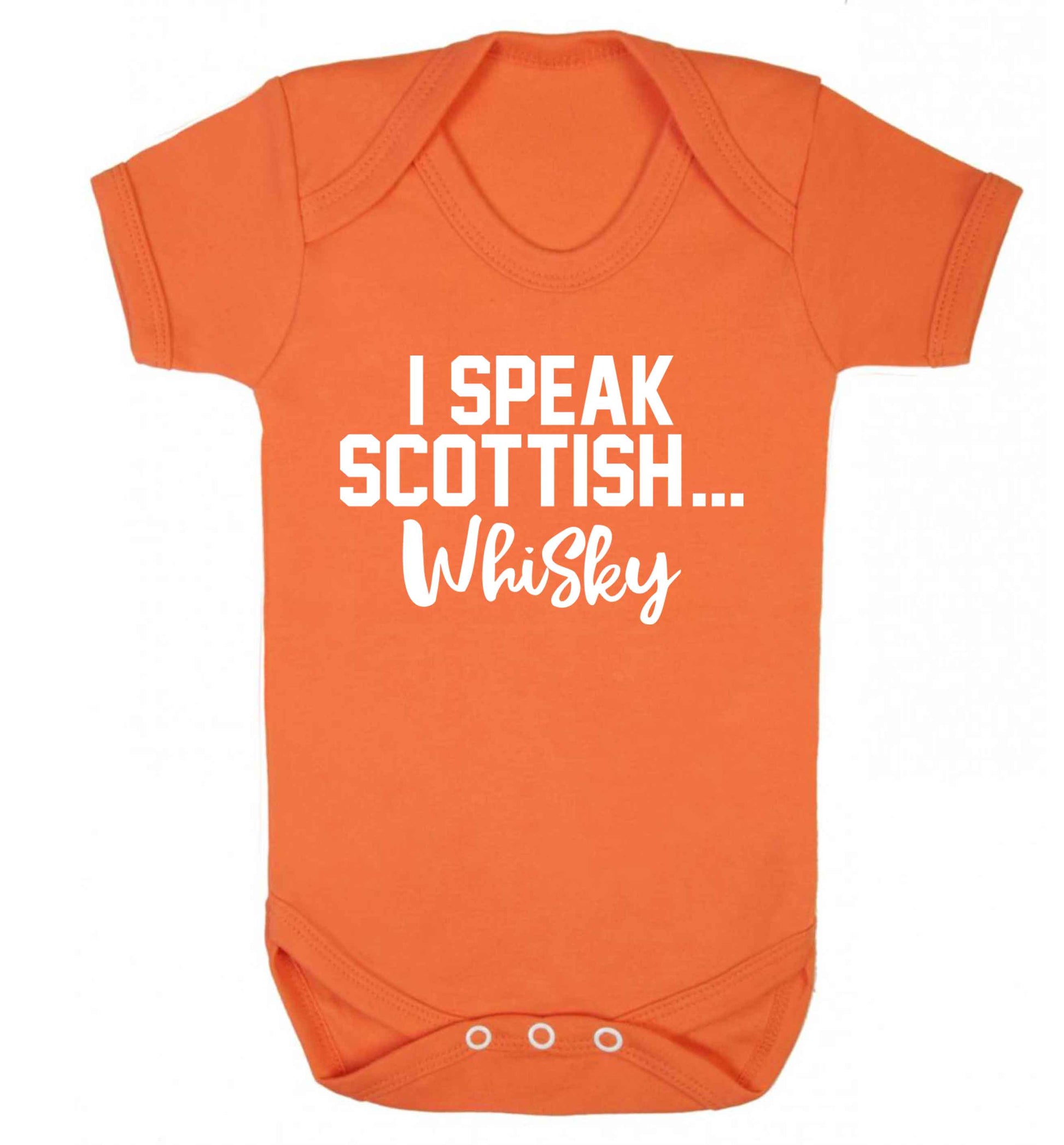 I speak scottish...whisky Baby Vest orange 18-24 months
