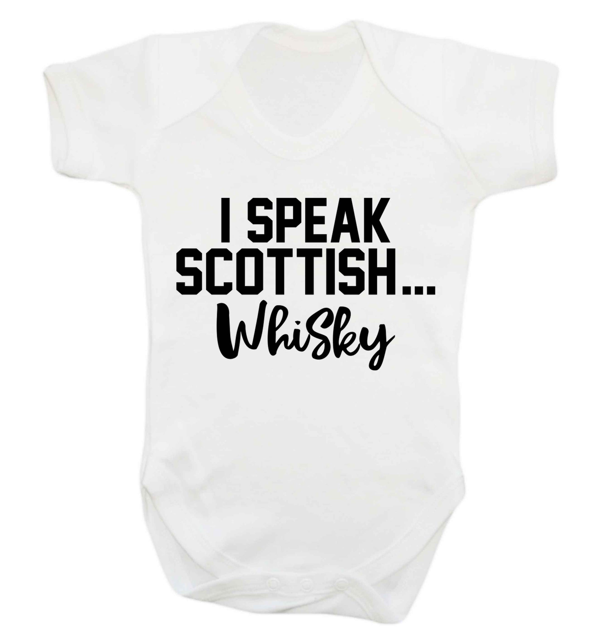 I speak scottish...whisky Baby Vest white 18-24 months
