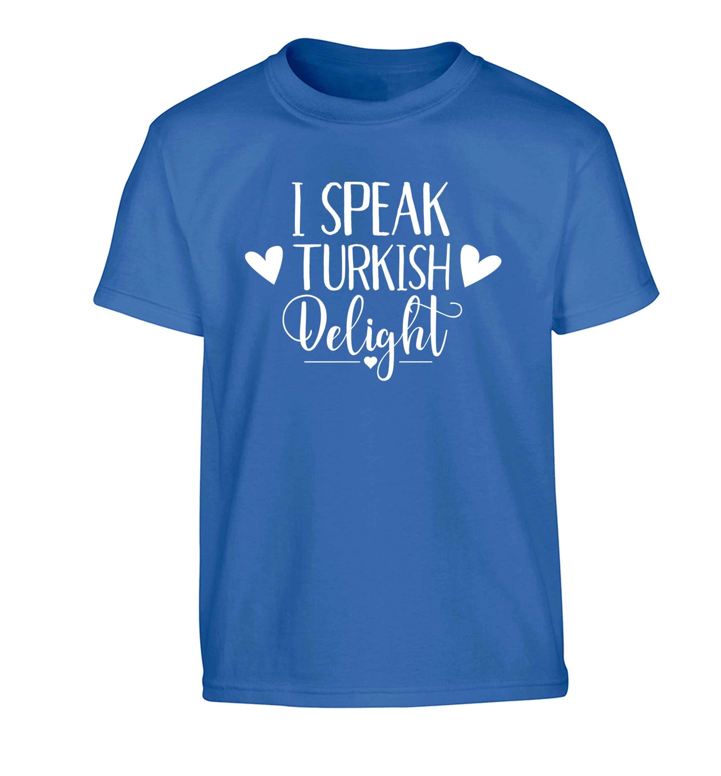 I speak turkish...delight Children's blue Tshirt 12-13 Years