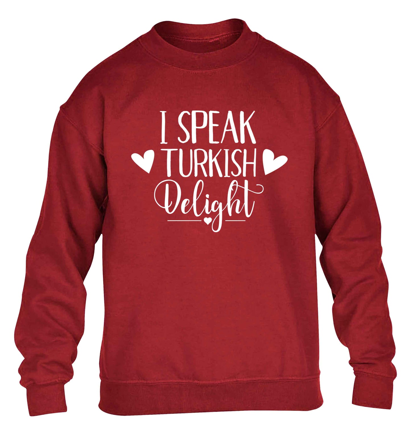 I speak turkish...delight children's grey sweater 12-13 Years