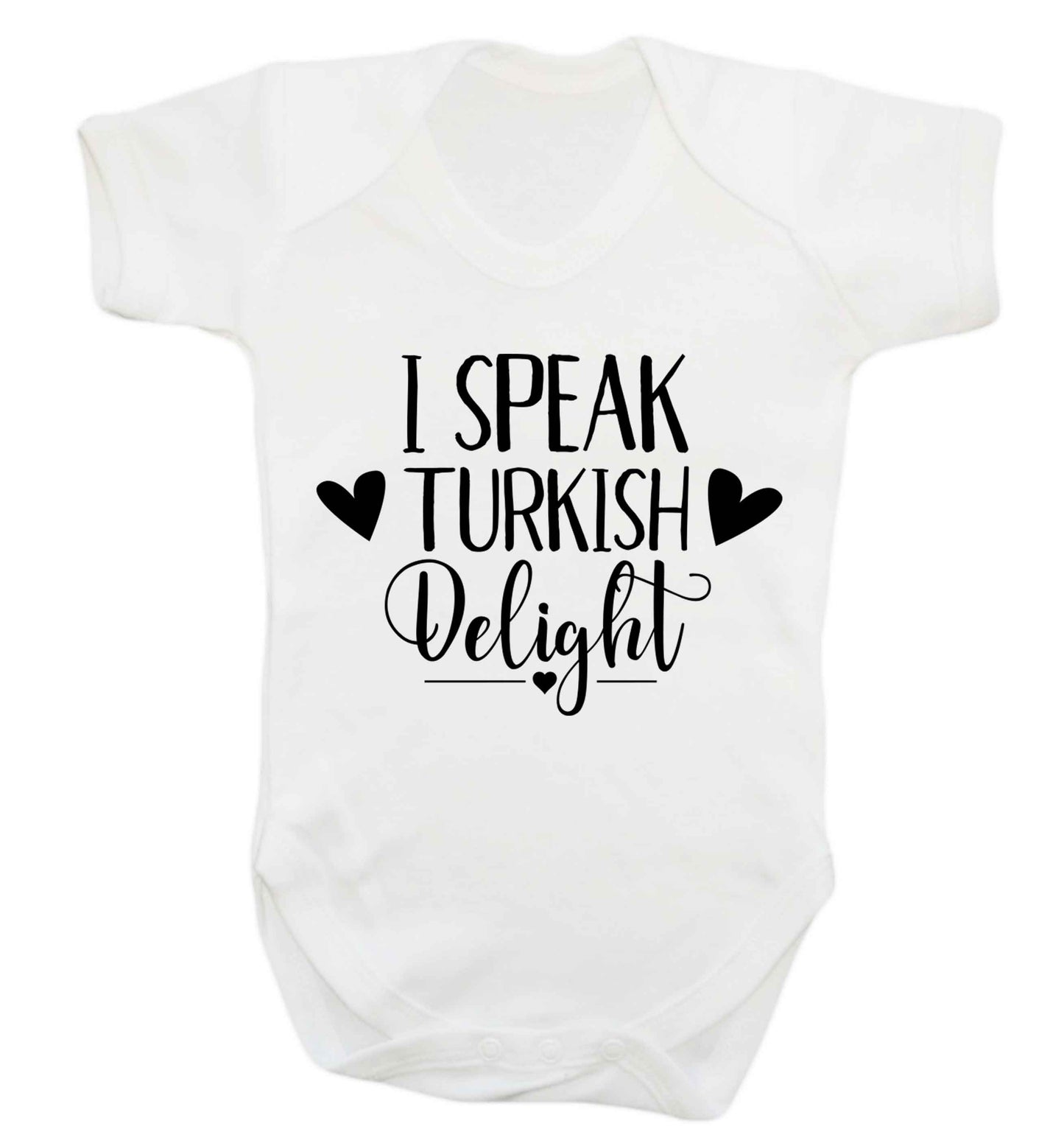 I speak turkish...delight Baby Vest white 18-24 months