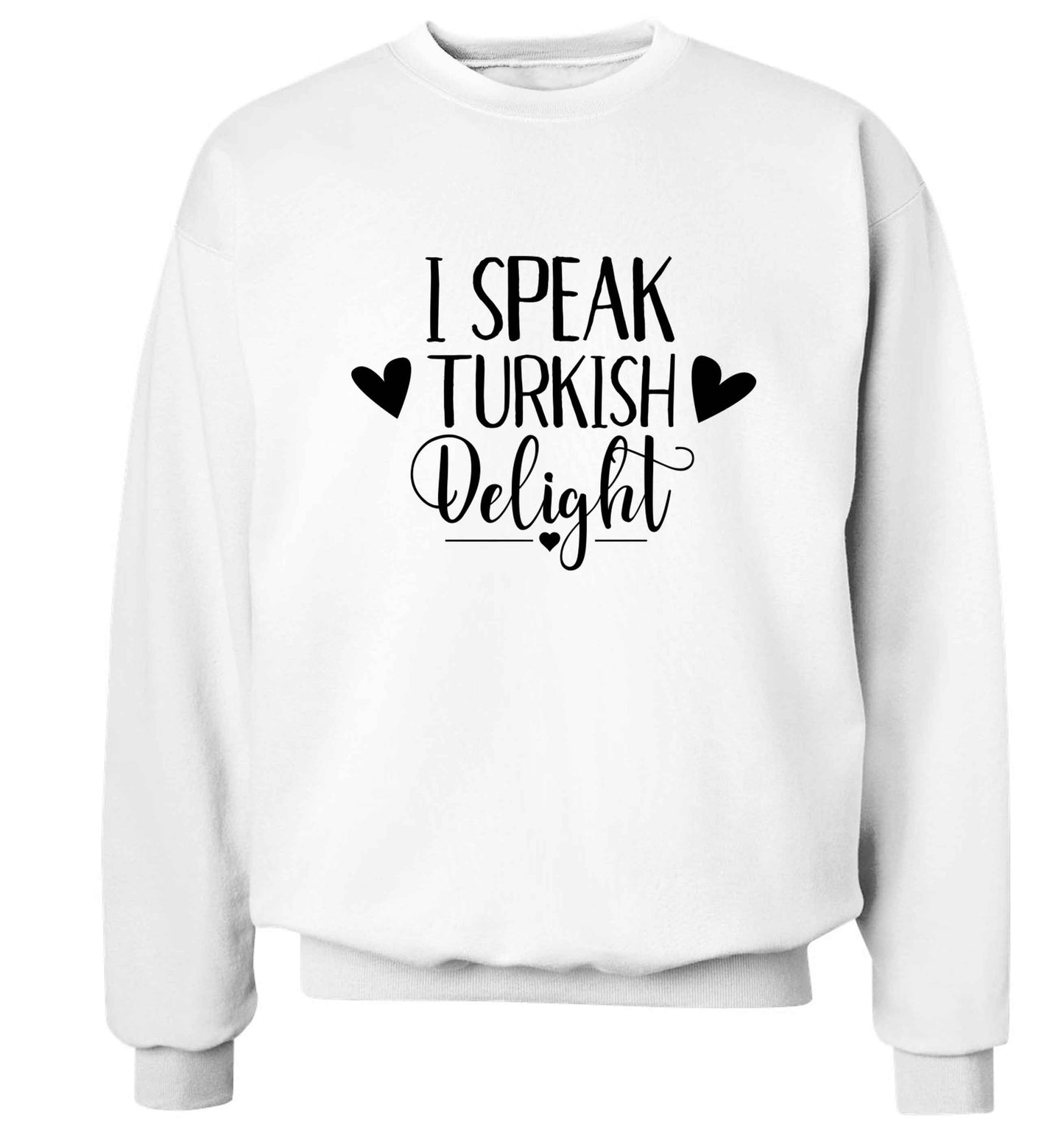 I speak turkish...delight Adult's unisex white Sweater 2XL